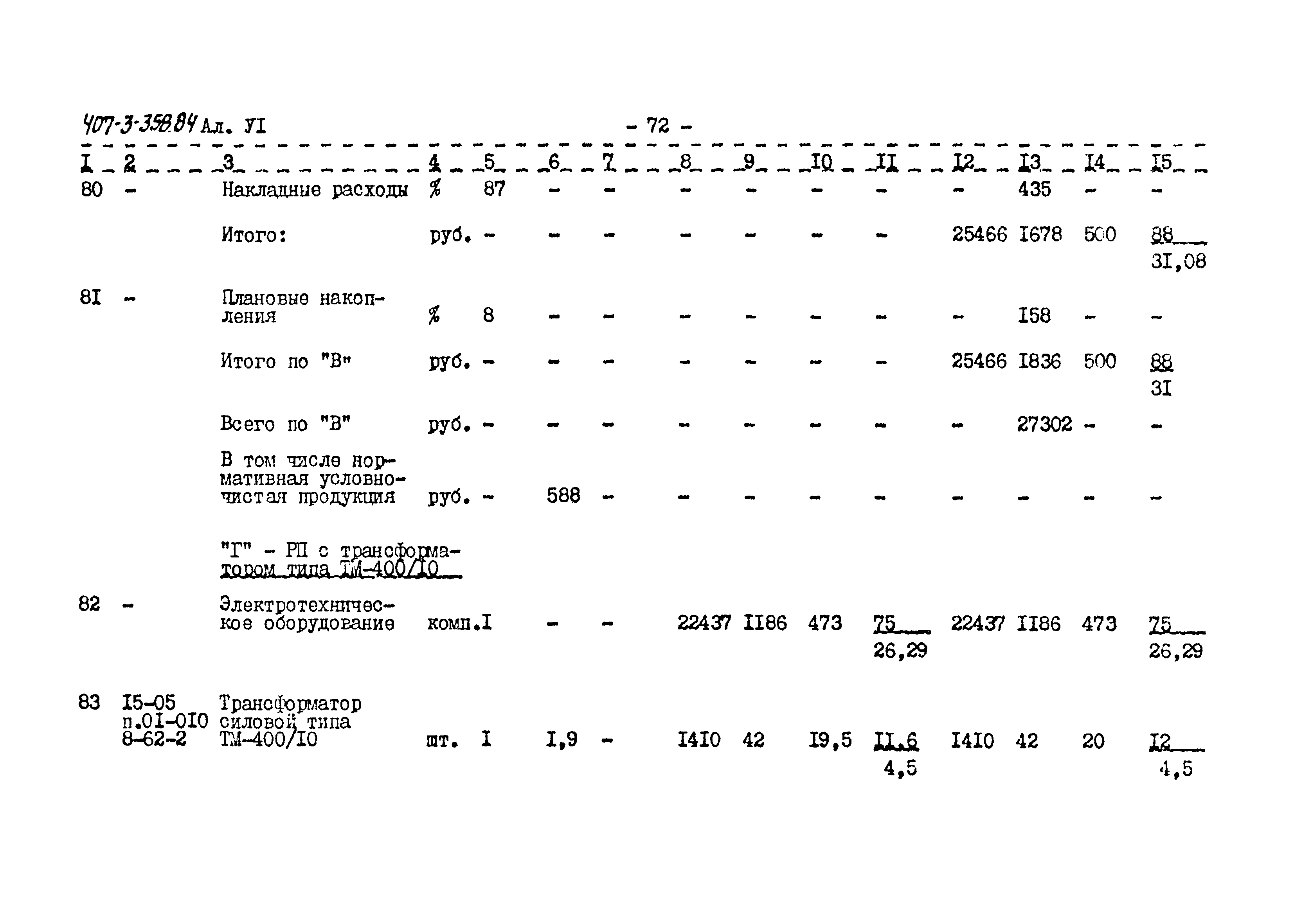 Типовой проект 407-3-358.84