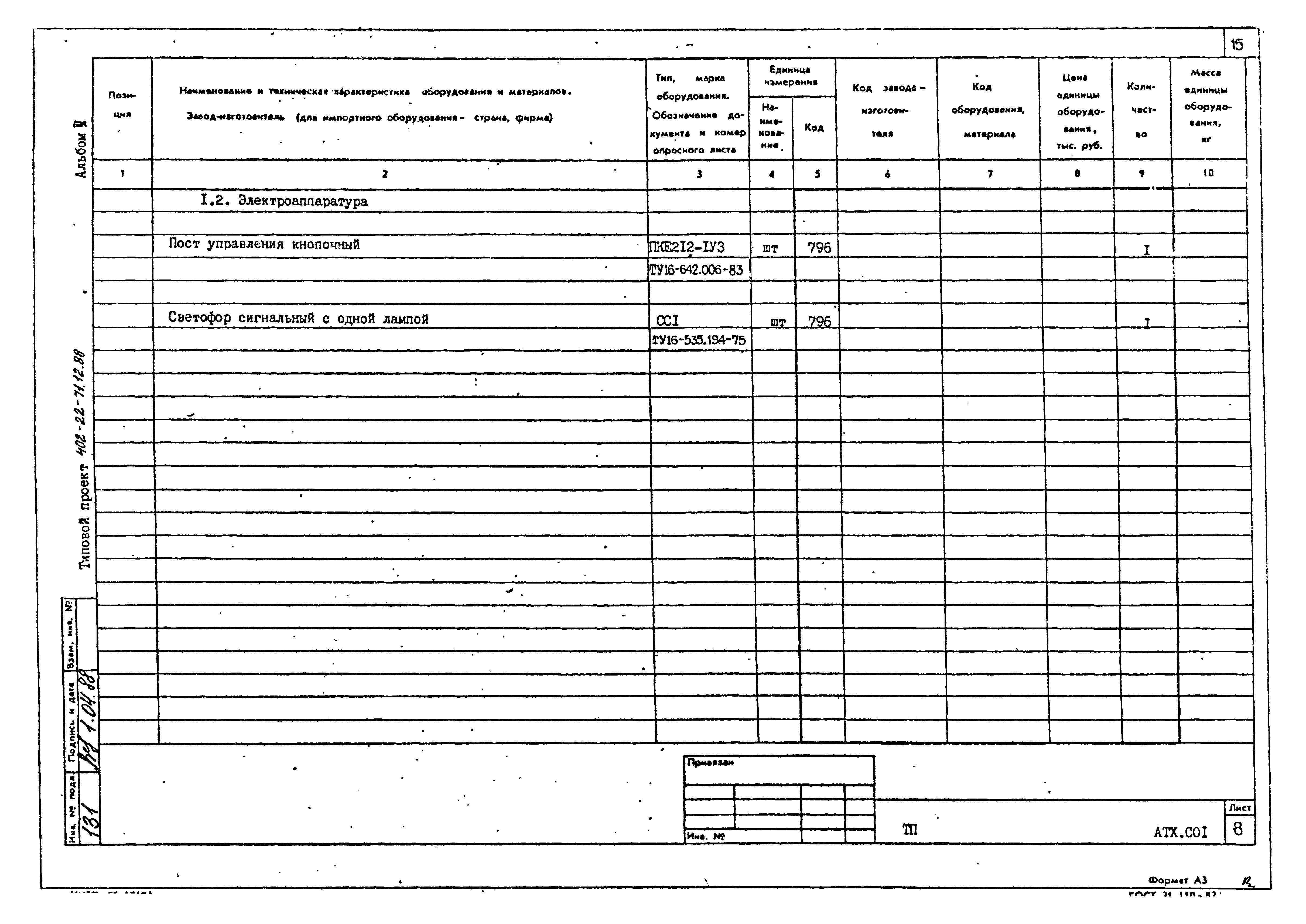 Типовой проект 402-22-71.12.88