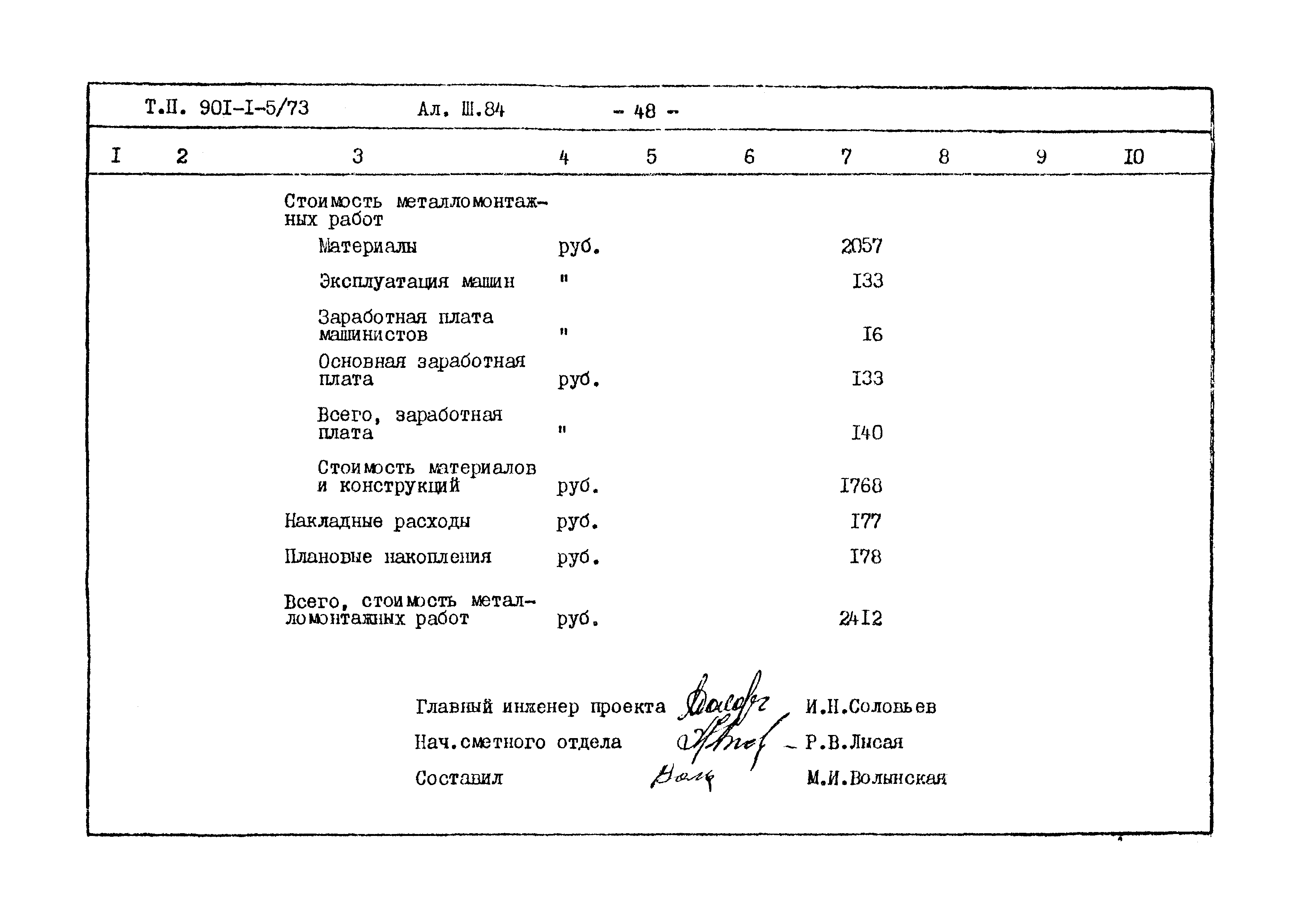 Типовой проект 901-1-5/73