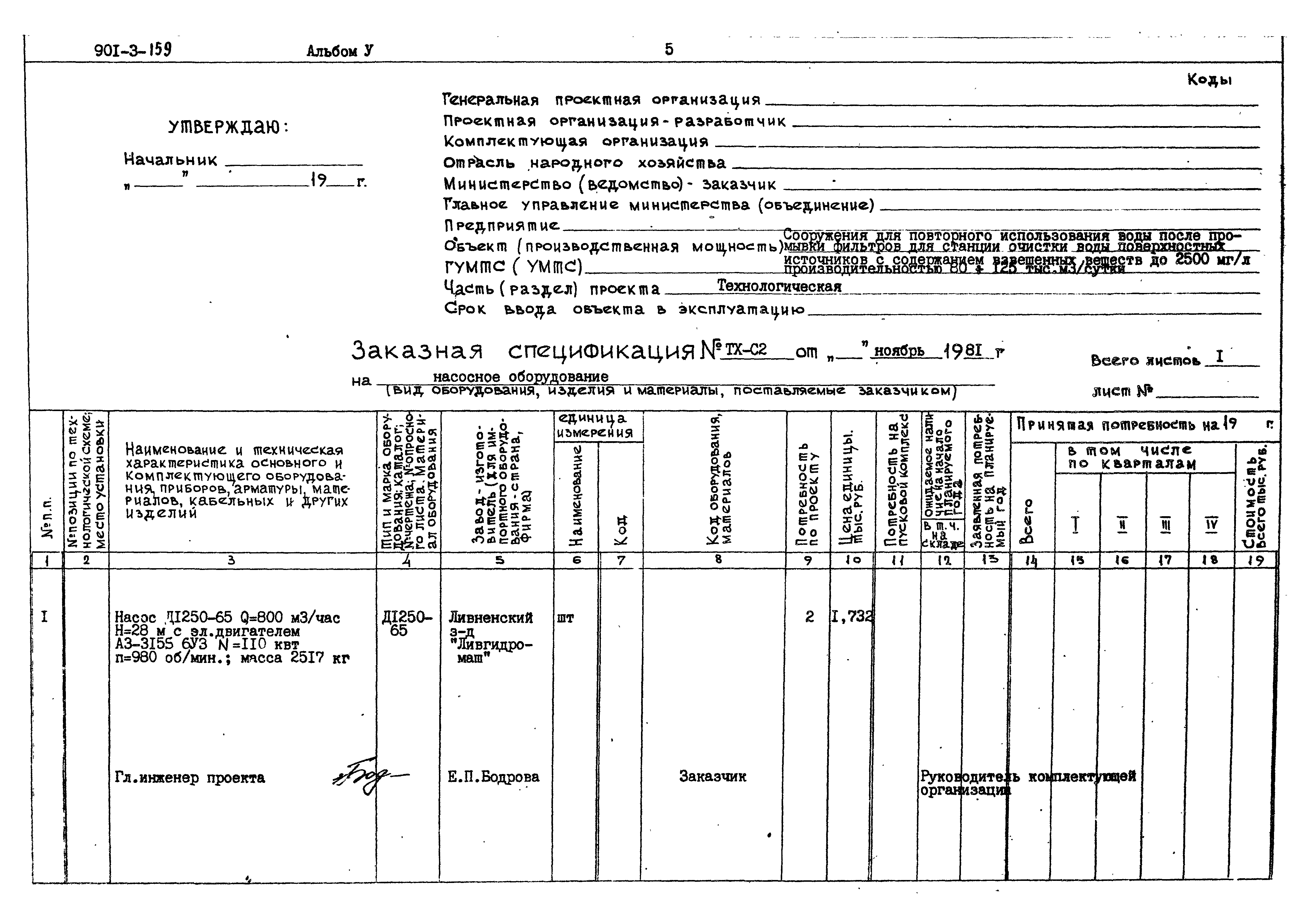 Типовой проект 901-3-159