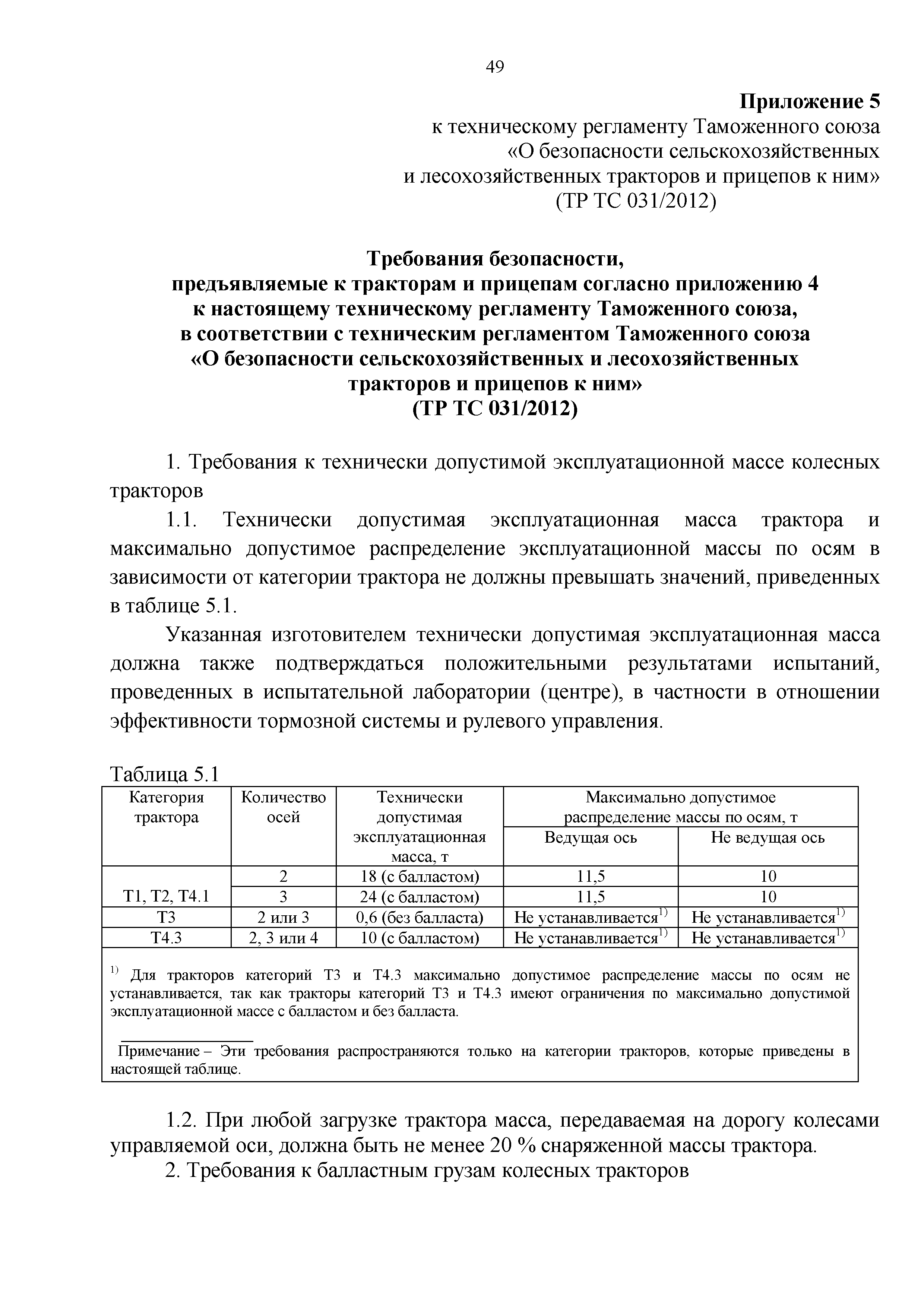 Технический регламент Таможенного союза 031/2012