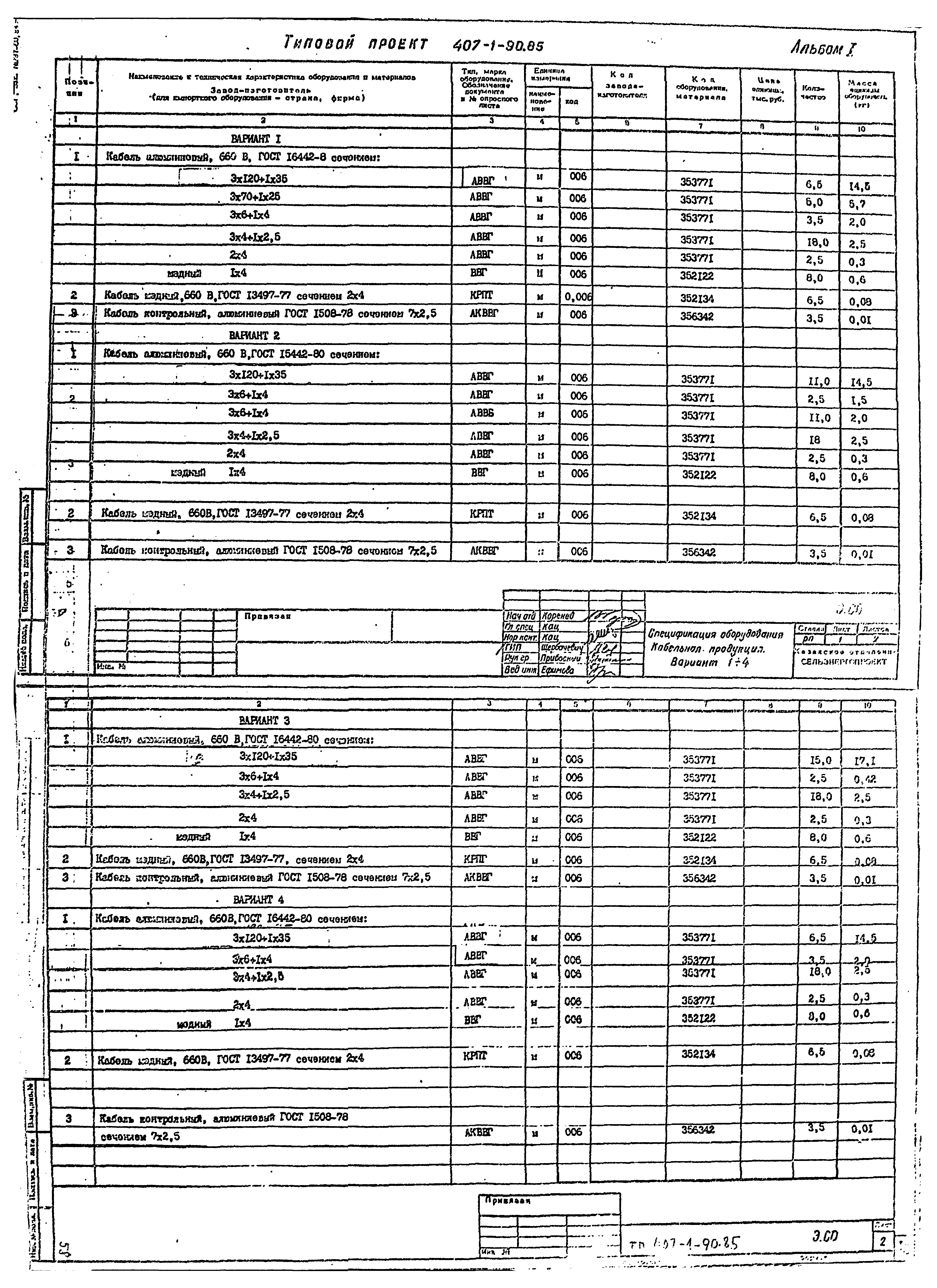 Типовой проект 407-1-90.85