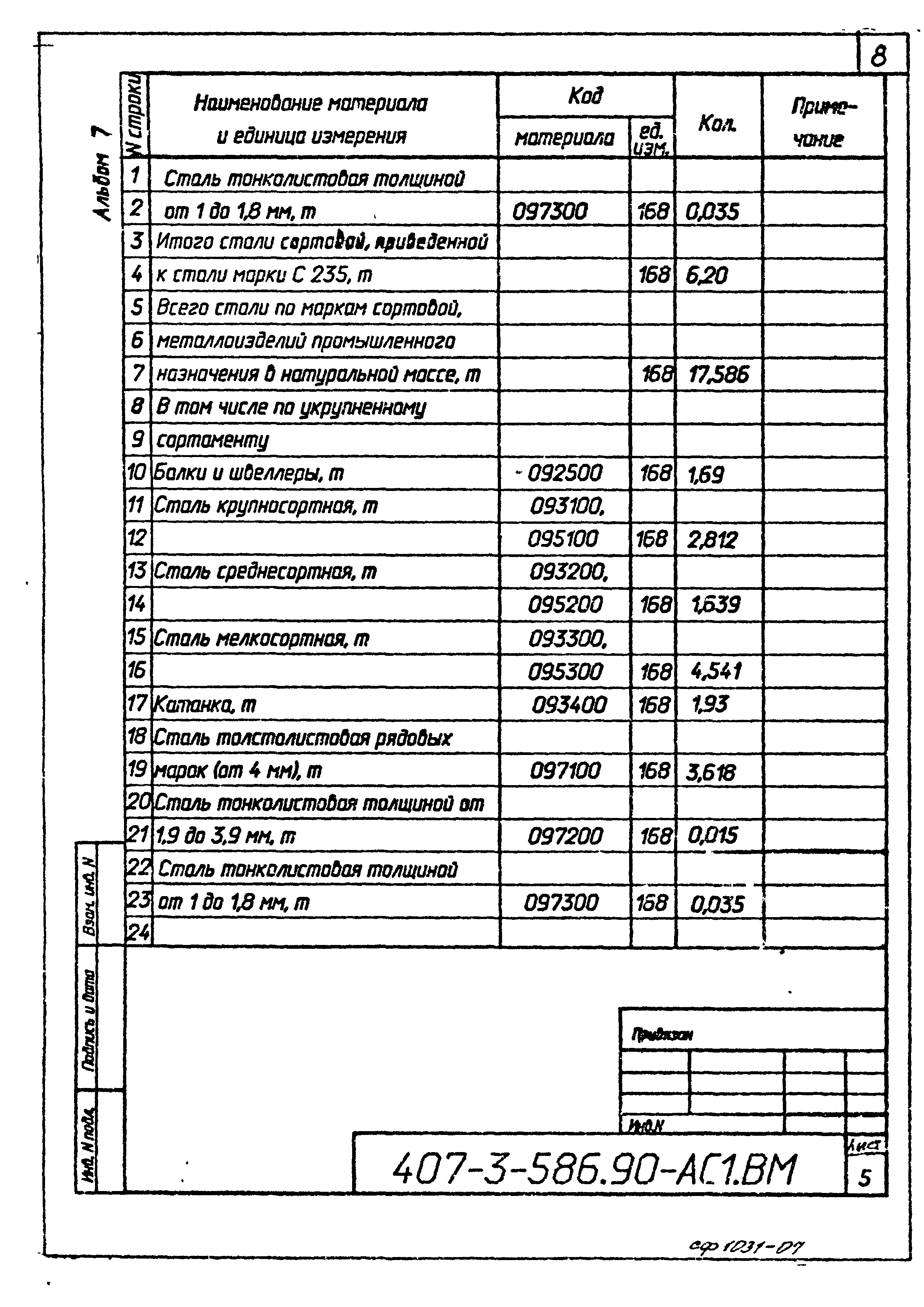 Типовой проект 407-3-586.90