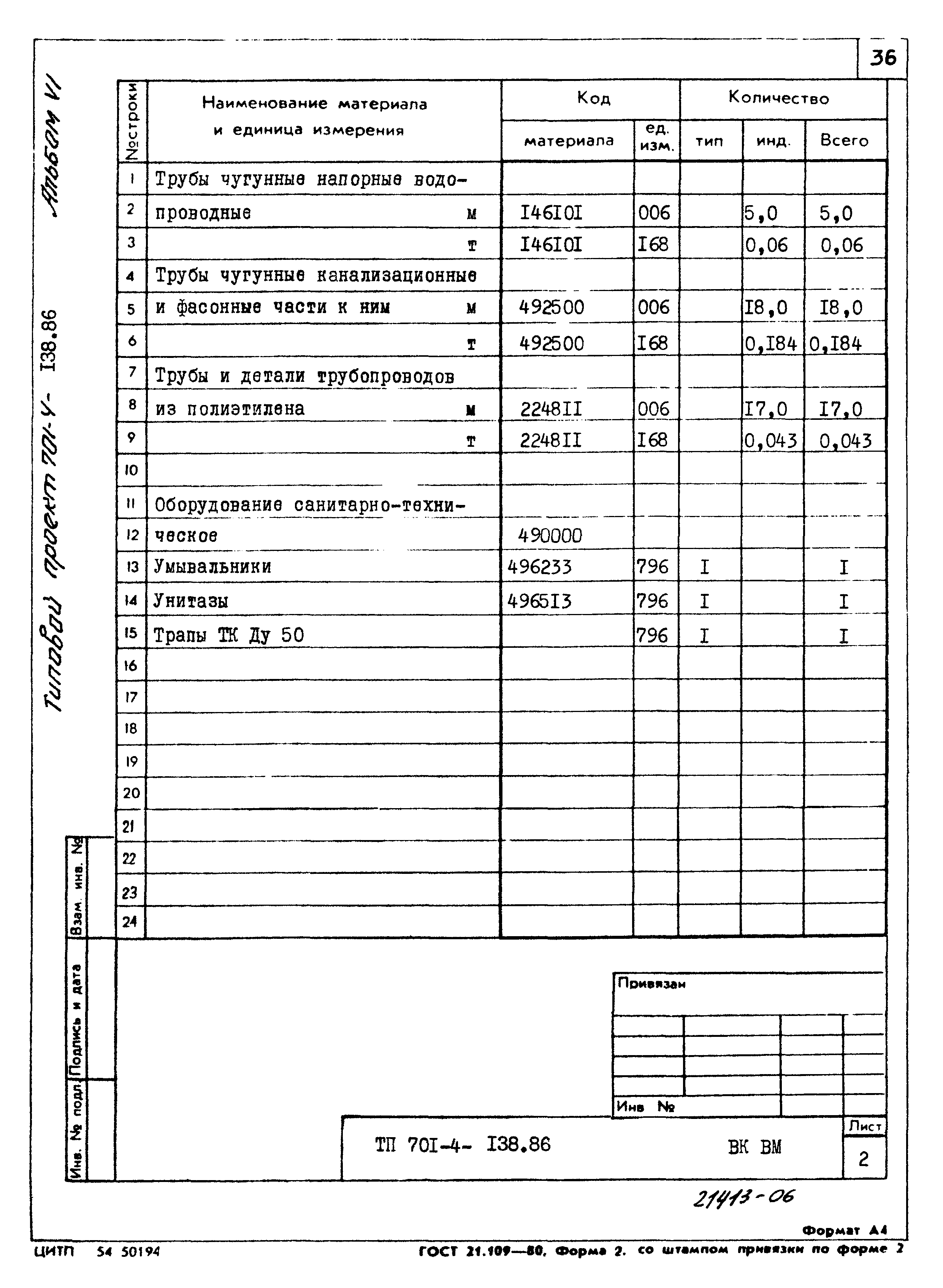 Типовой проект 701-4-138.86