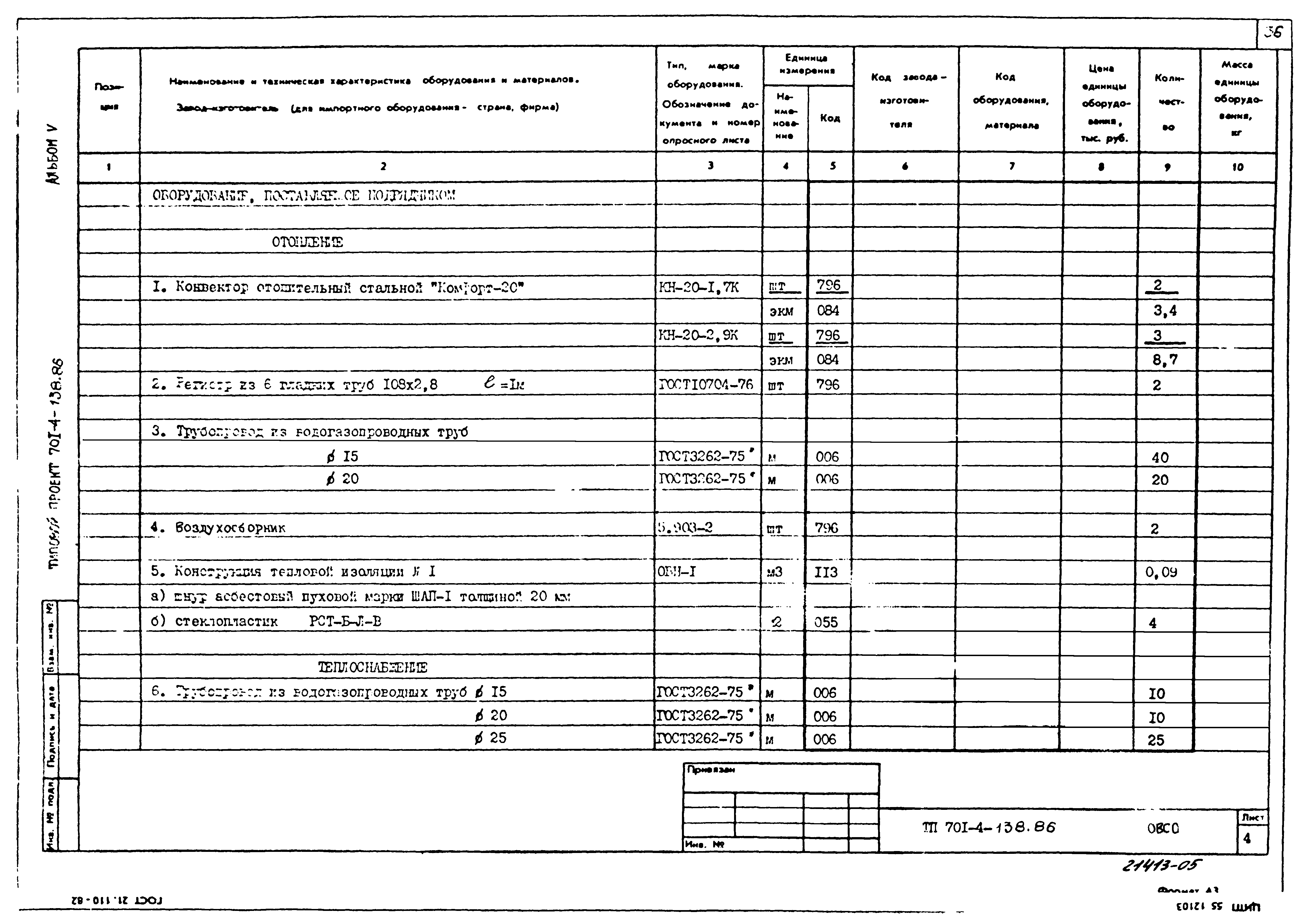 Типовой проект 701-4-138.86