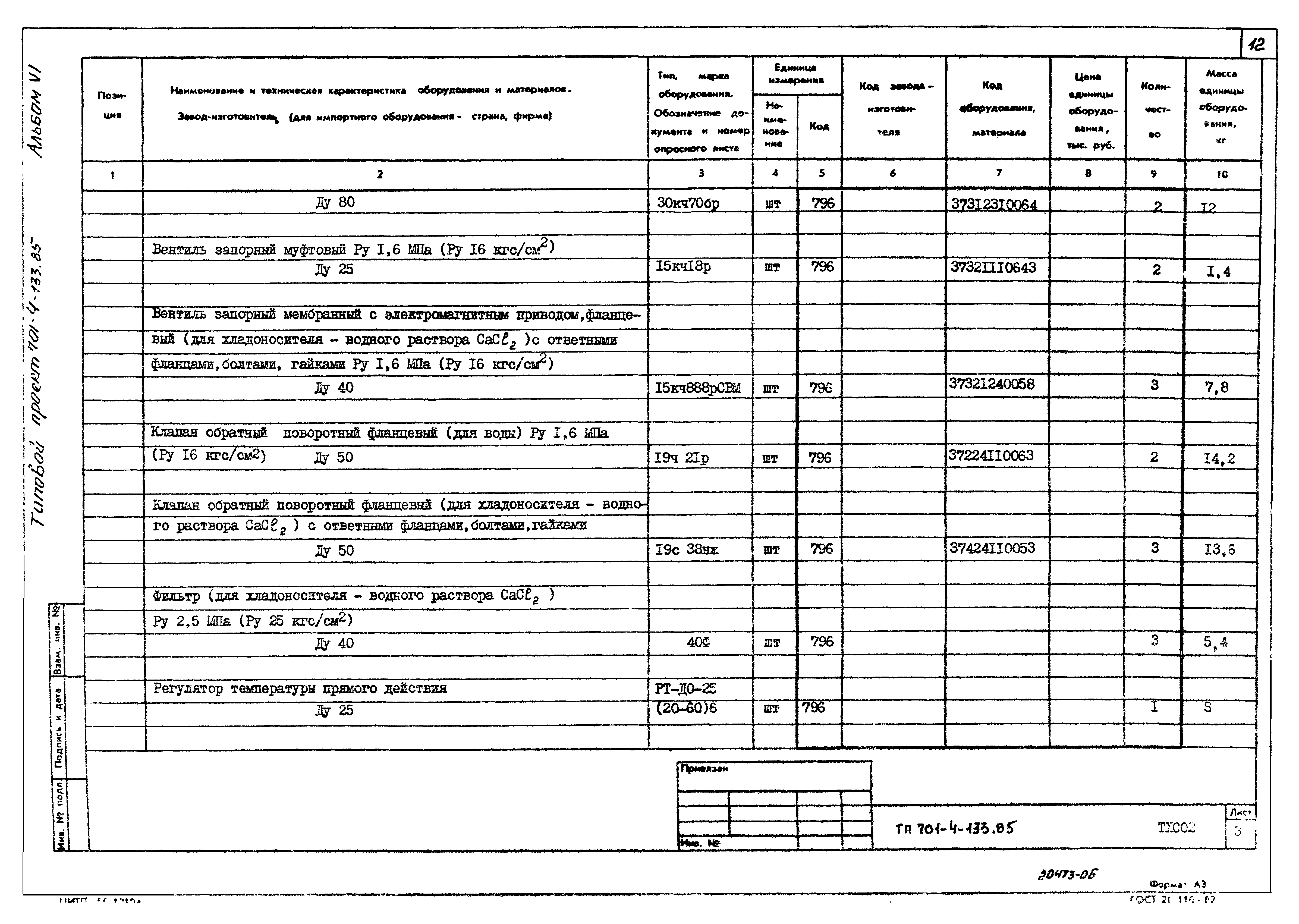 Типовой проект 701-4-133.85