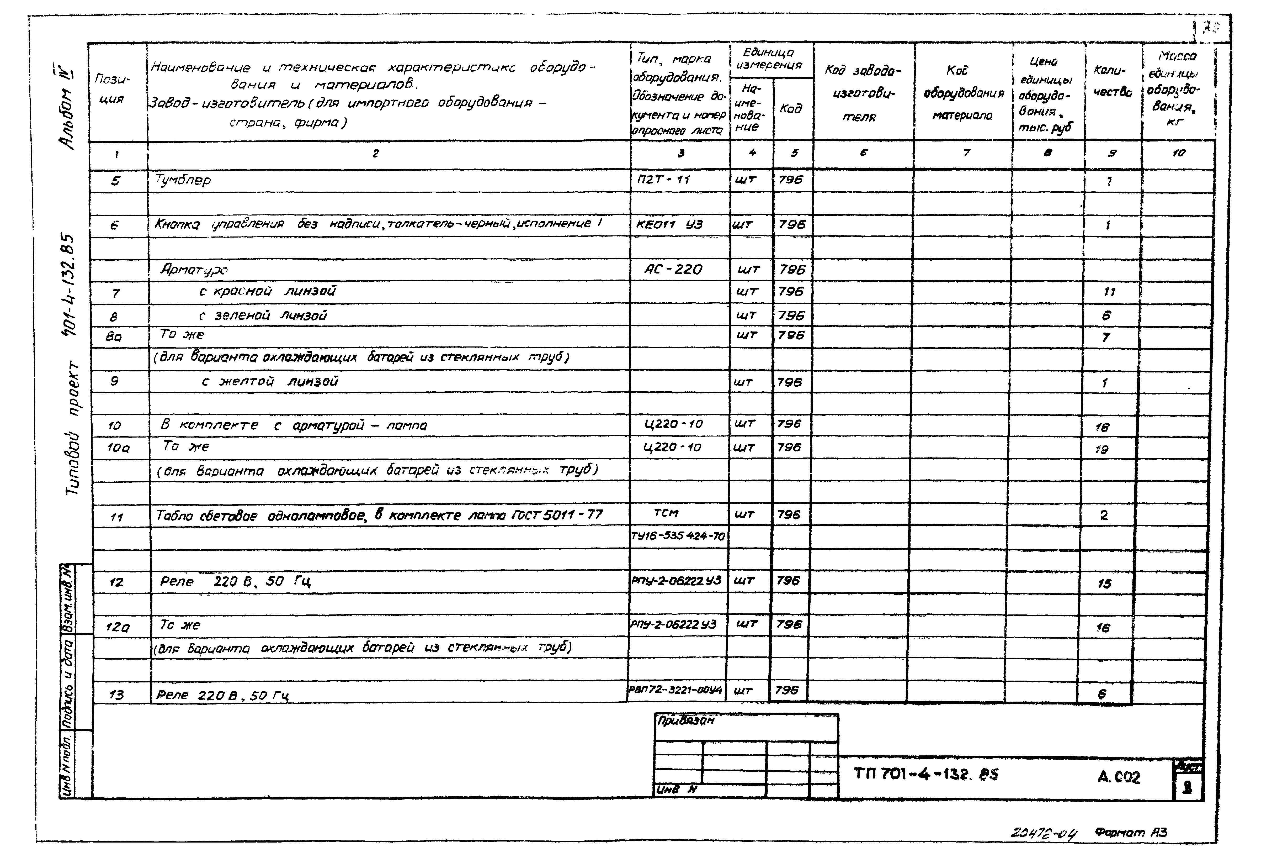 Типовой проект 701-4-132.85