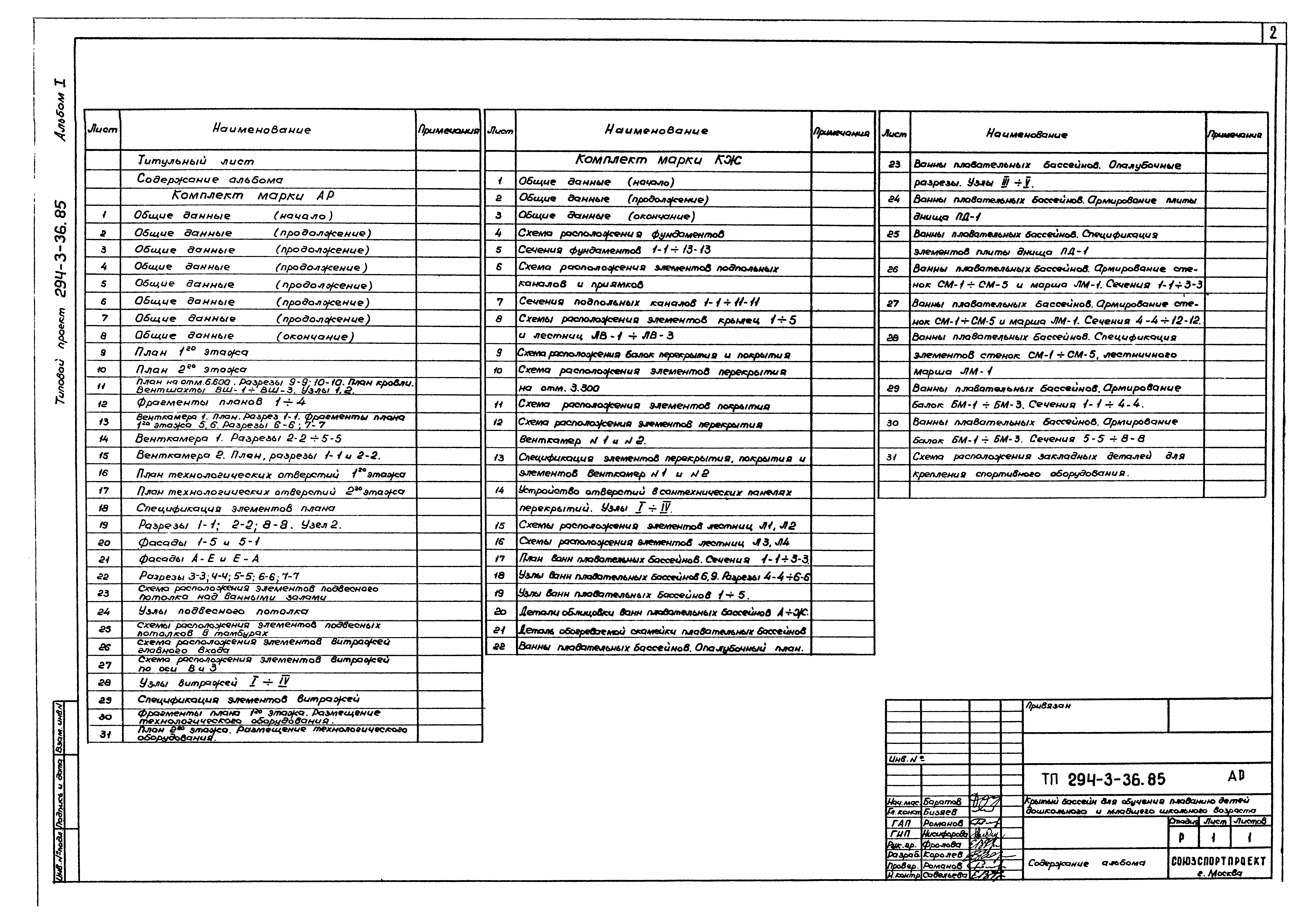 Типовой проект 294-3-36.85