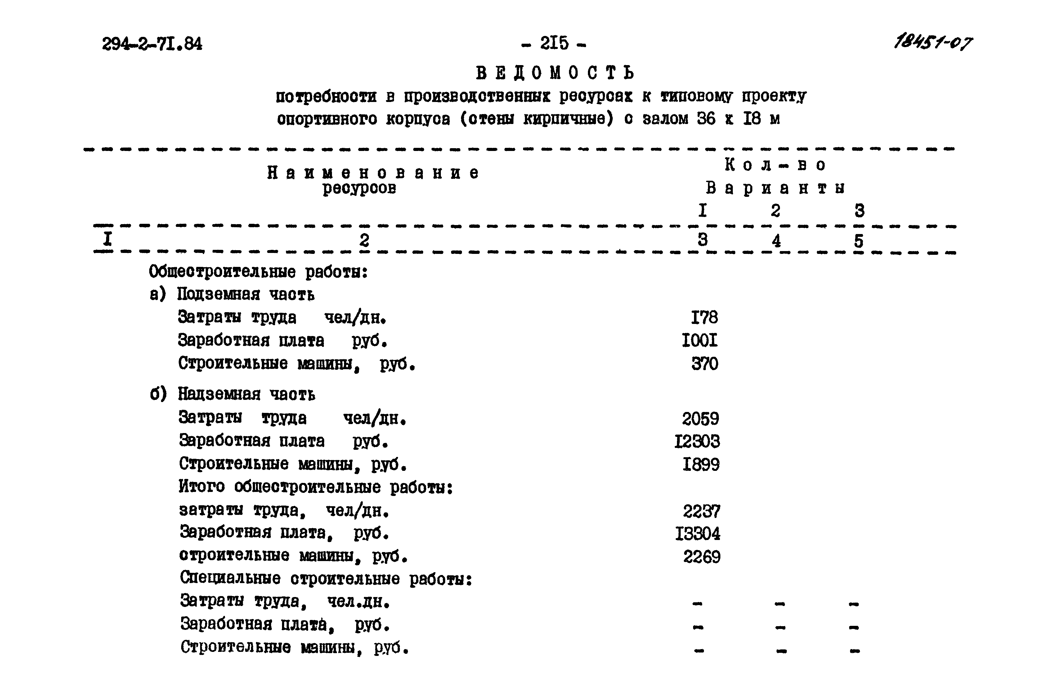 Типовой проект 294-2-71