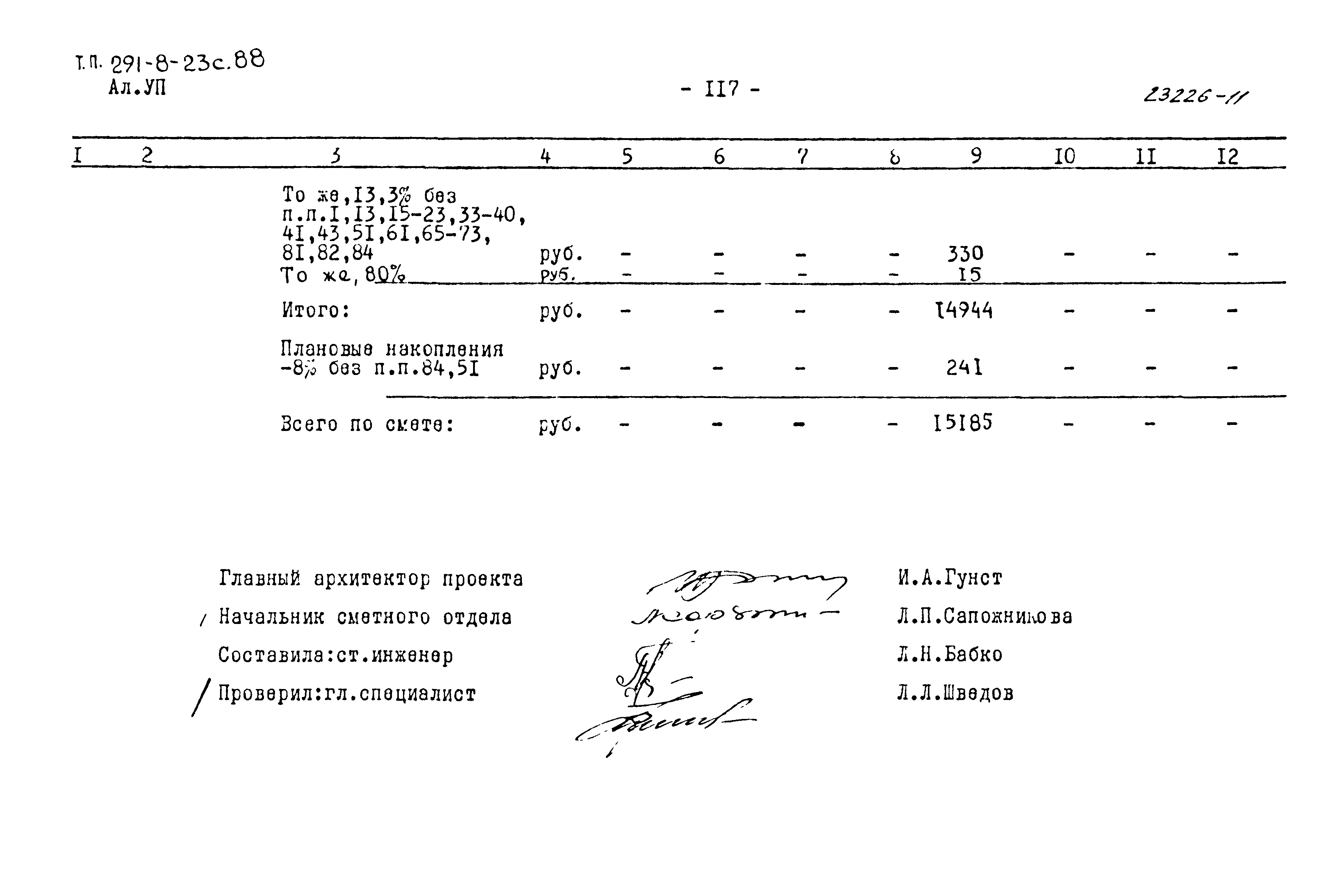 Типовой проект 291-8-23с.88