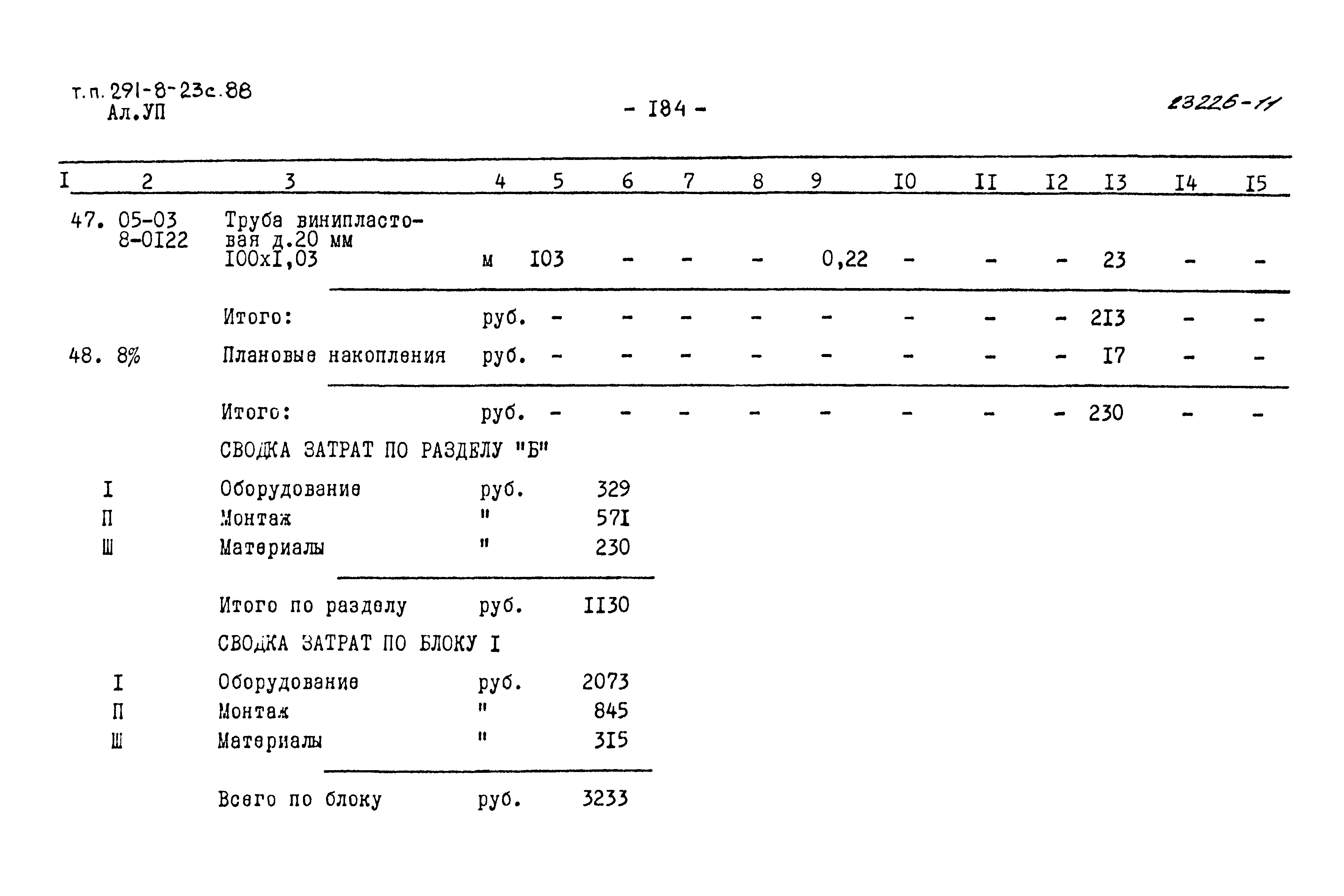 Типовой проект 291-8-23с.88