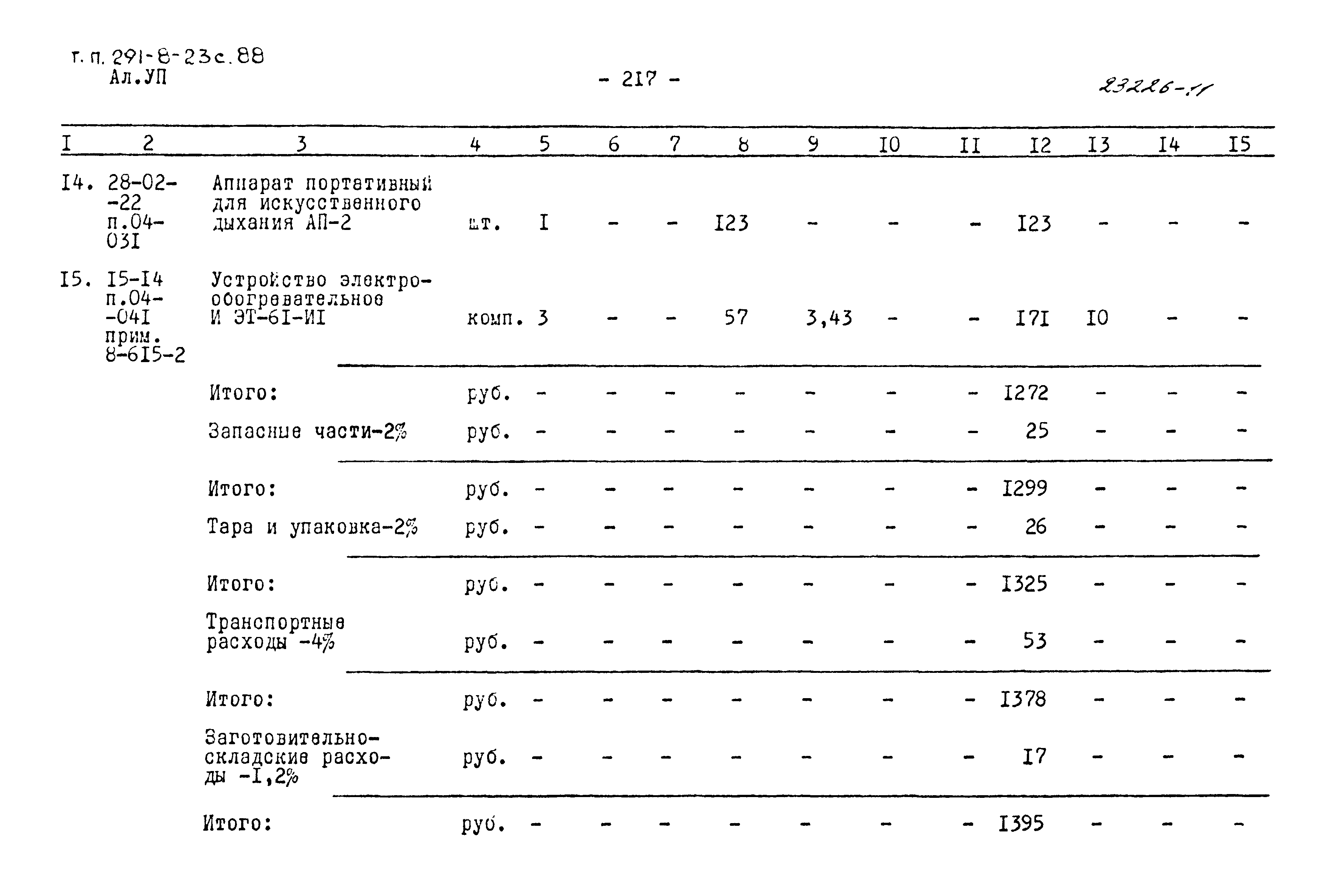 Типовой проект 291-8-23с.88