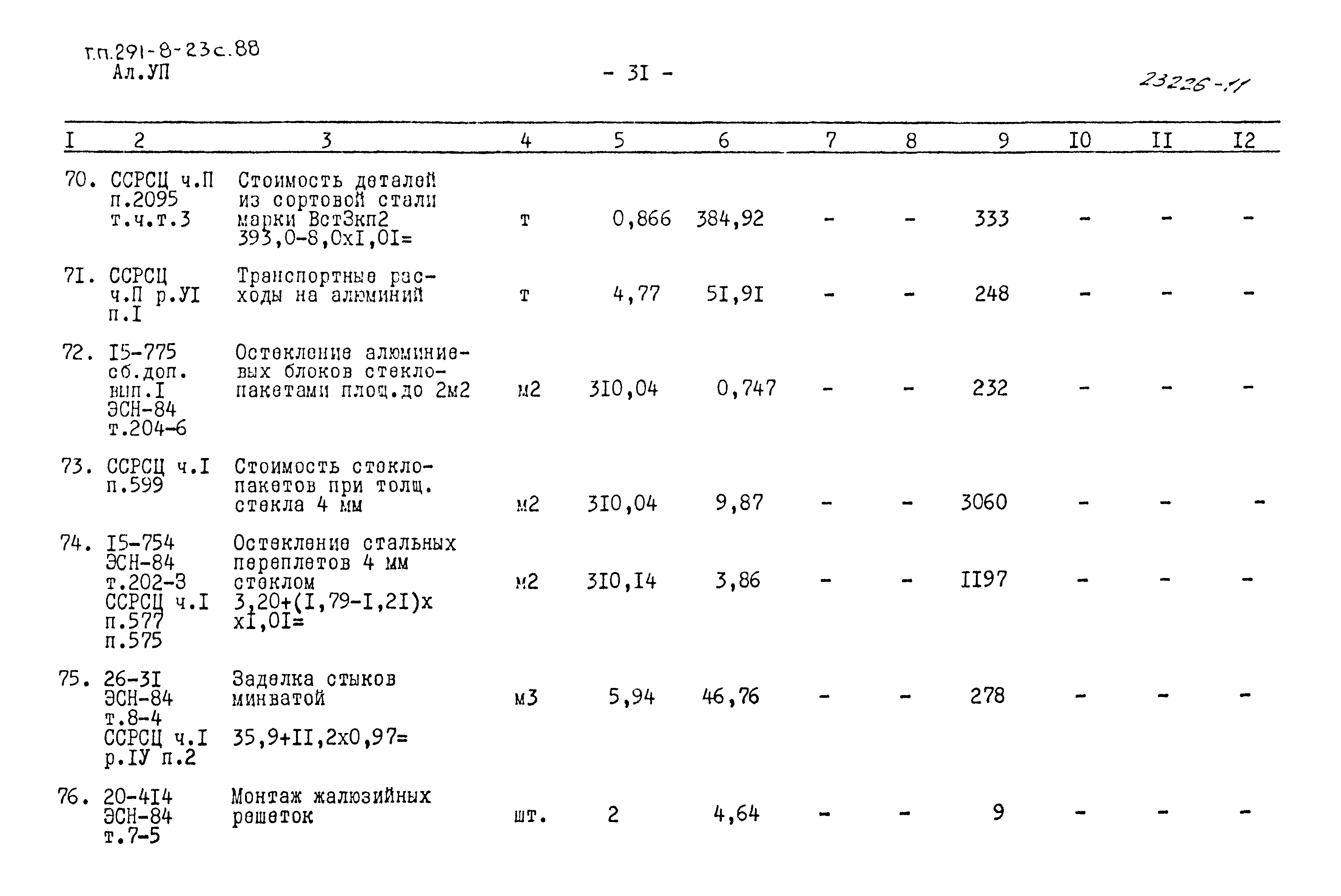 Типовой проект 291-8-23с.88