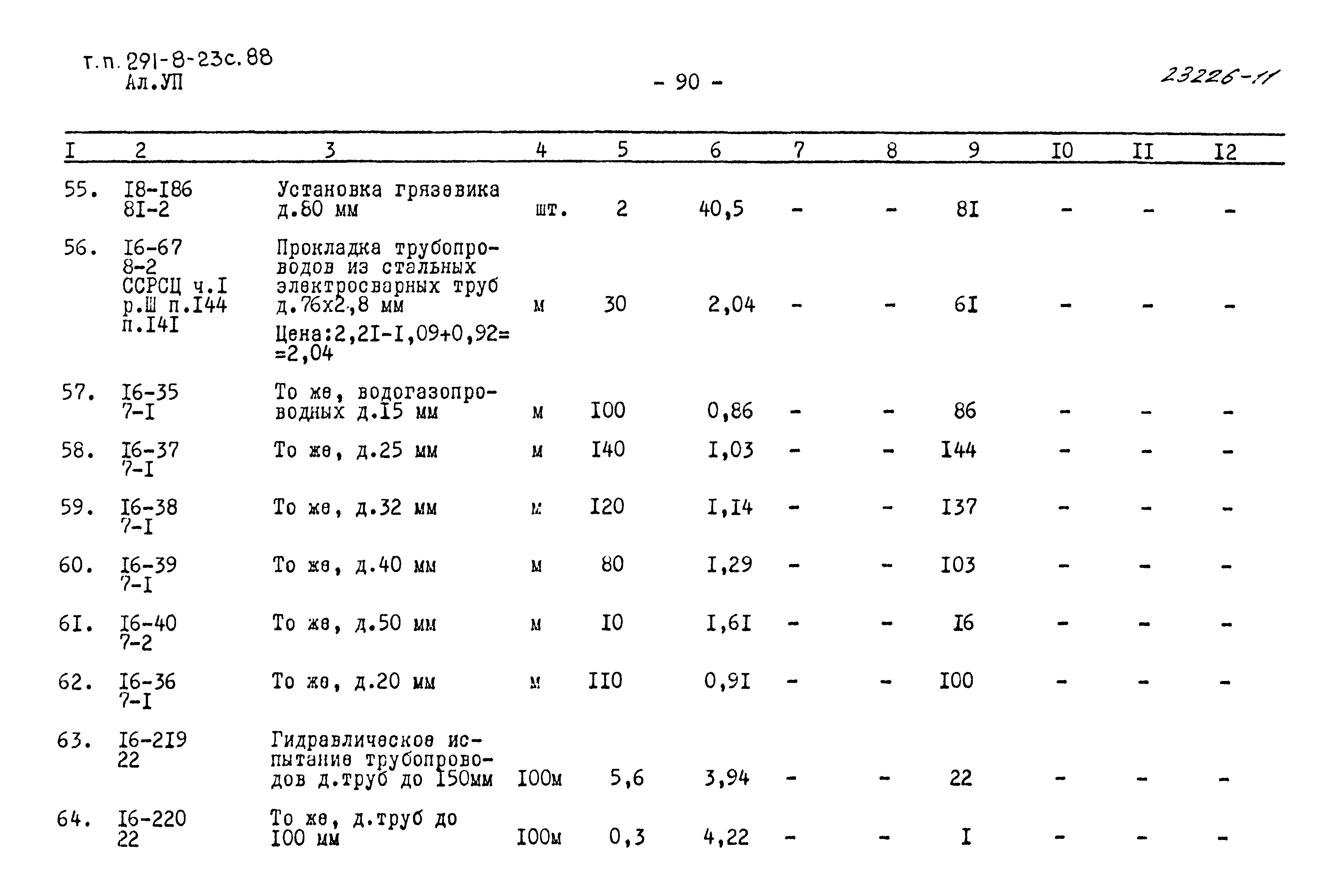 Типовой проект 291-8-23с.88