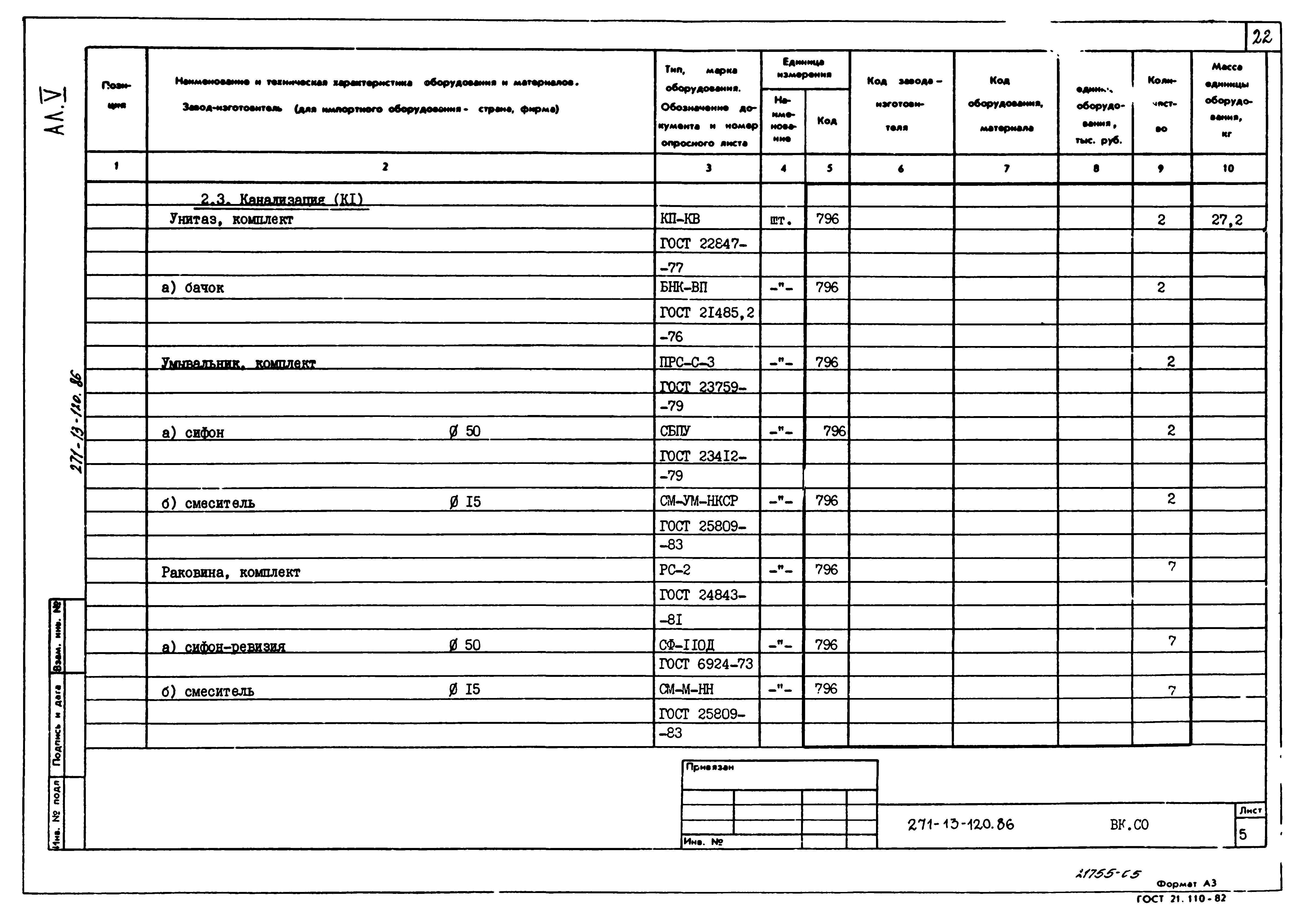 Типовой проект 271-13-120.86