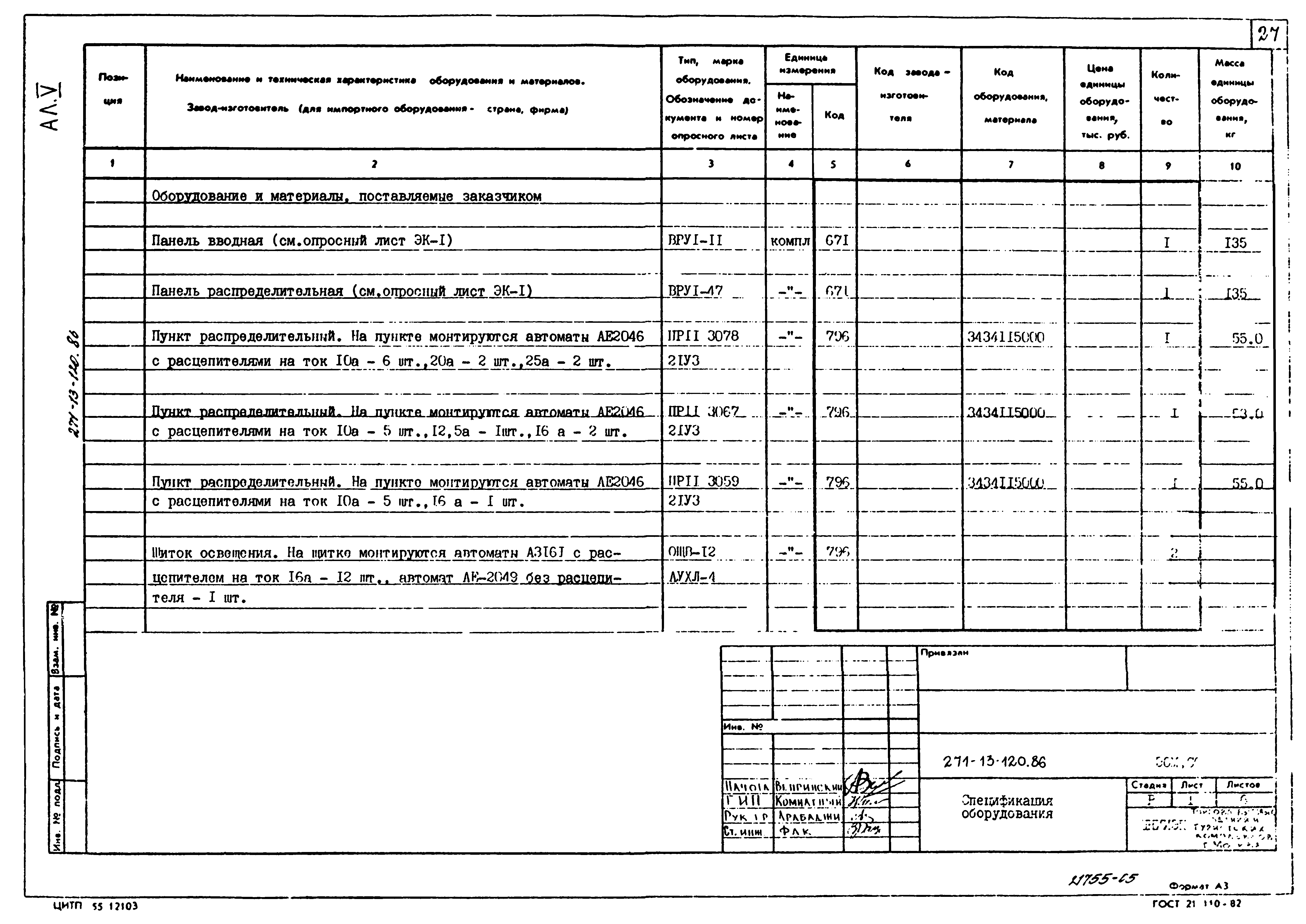 Типовой проект 271-13-120.86