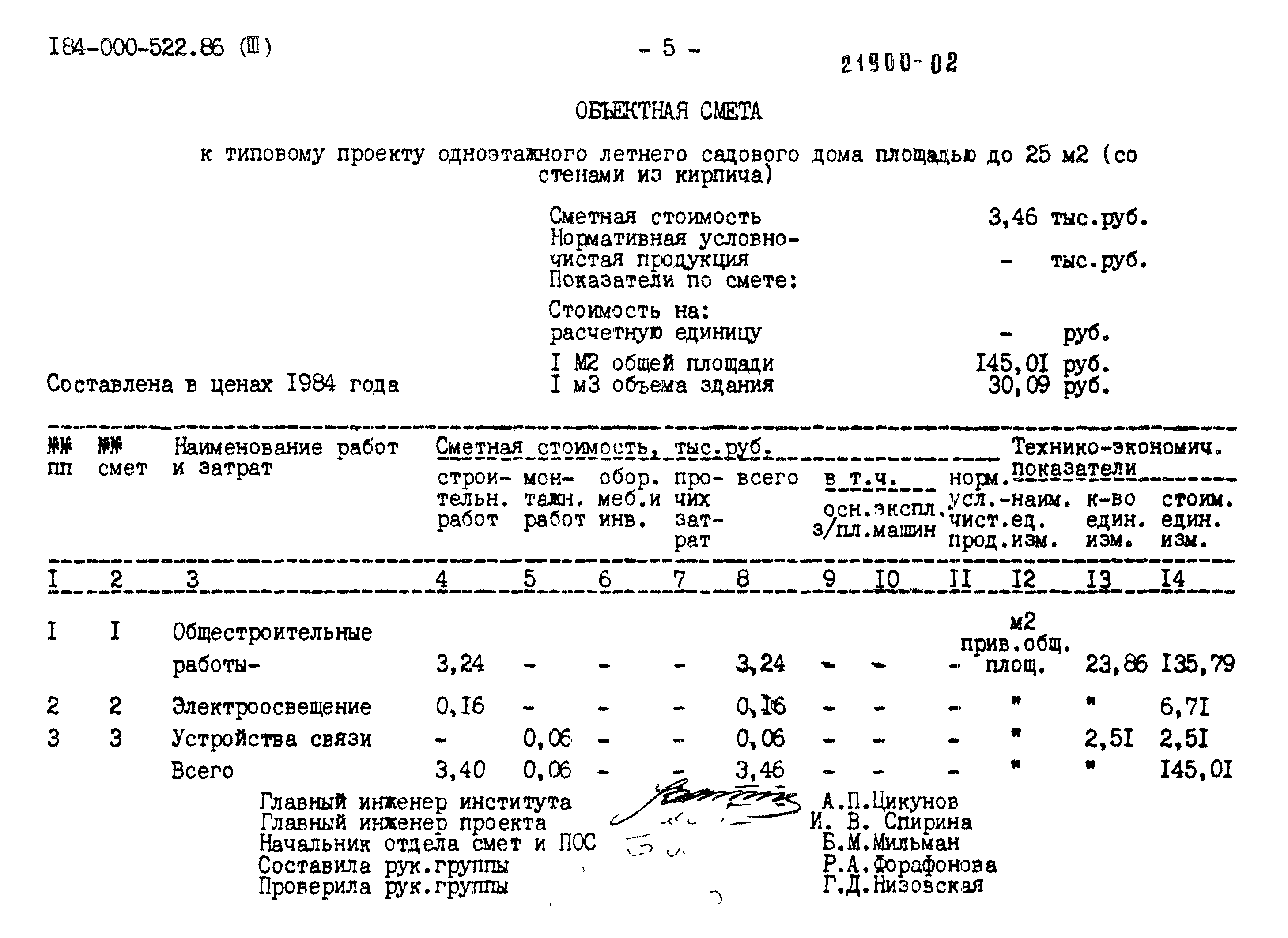 Типовой проект 184-000-522.86