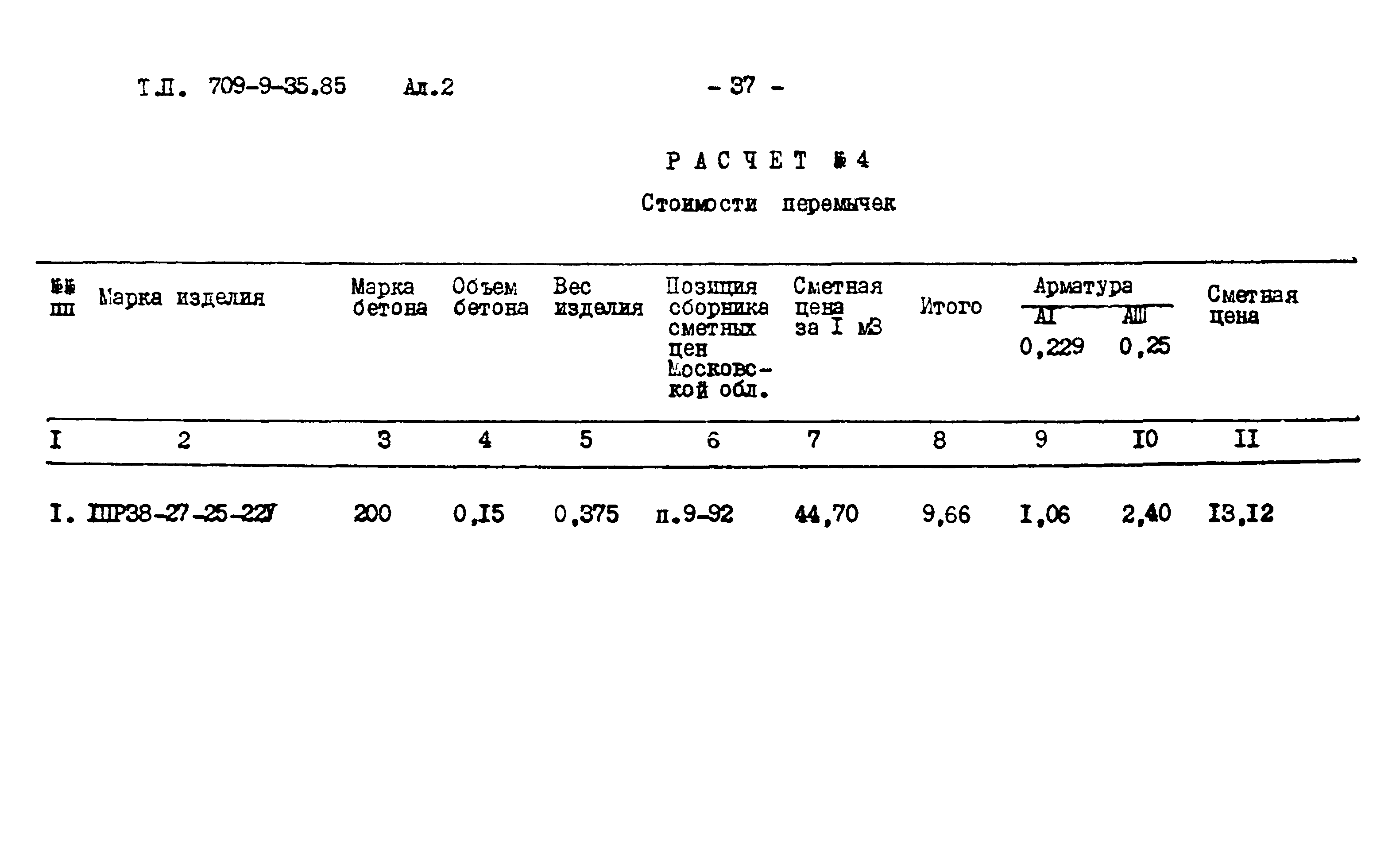 Типовой проект 709-9-35.85