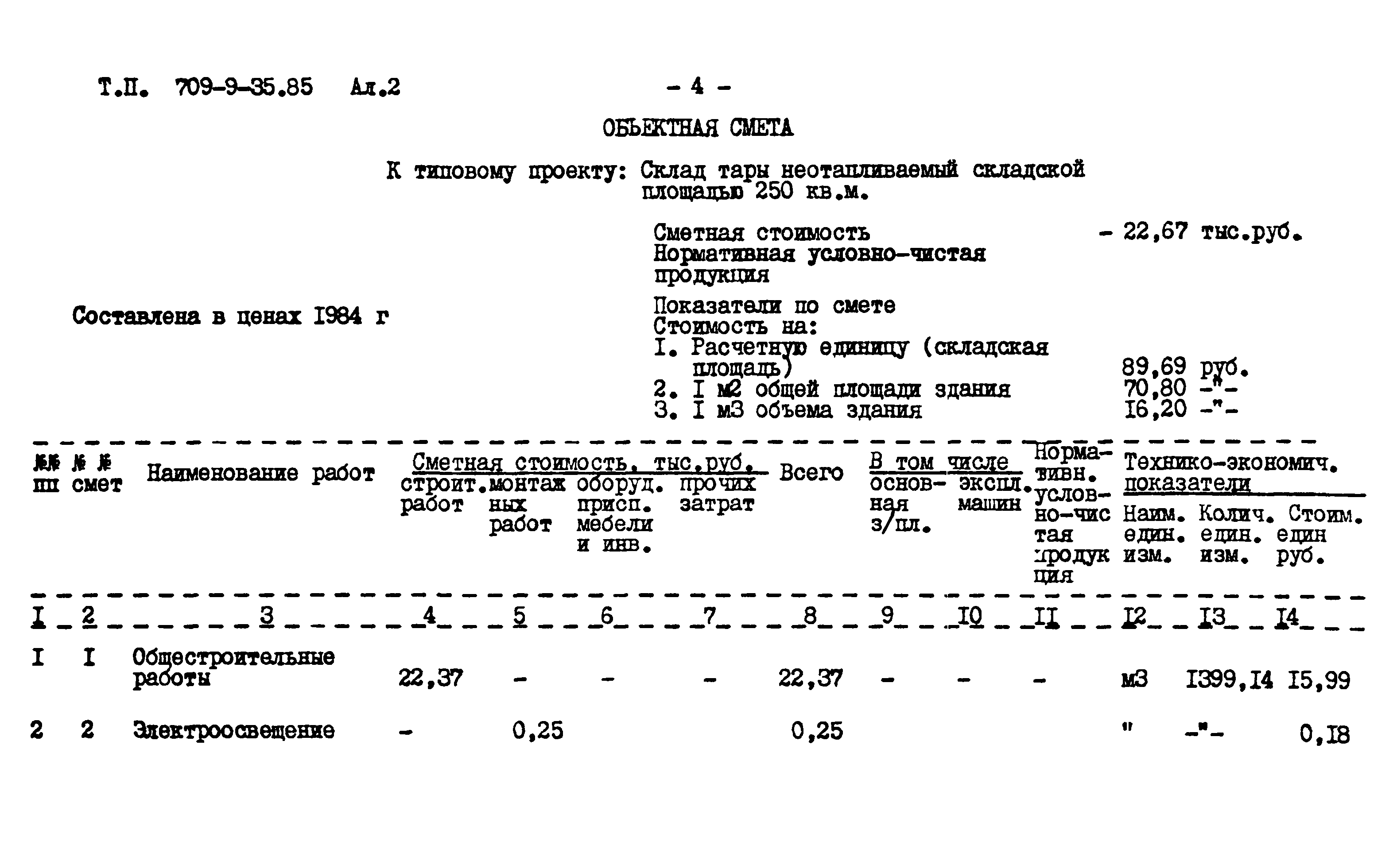 Типовой проект 709-9-35.85