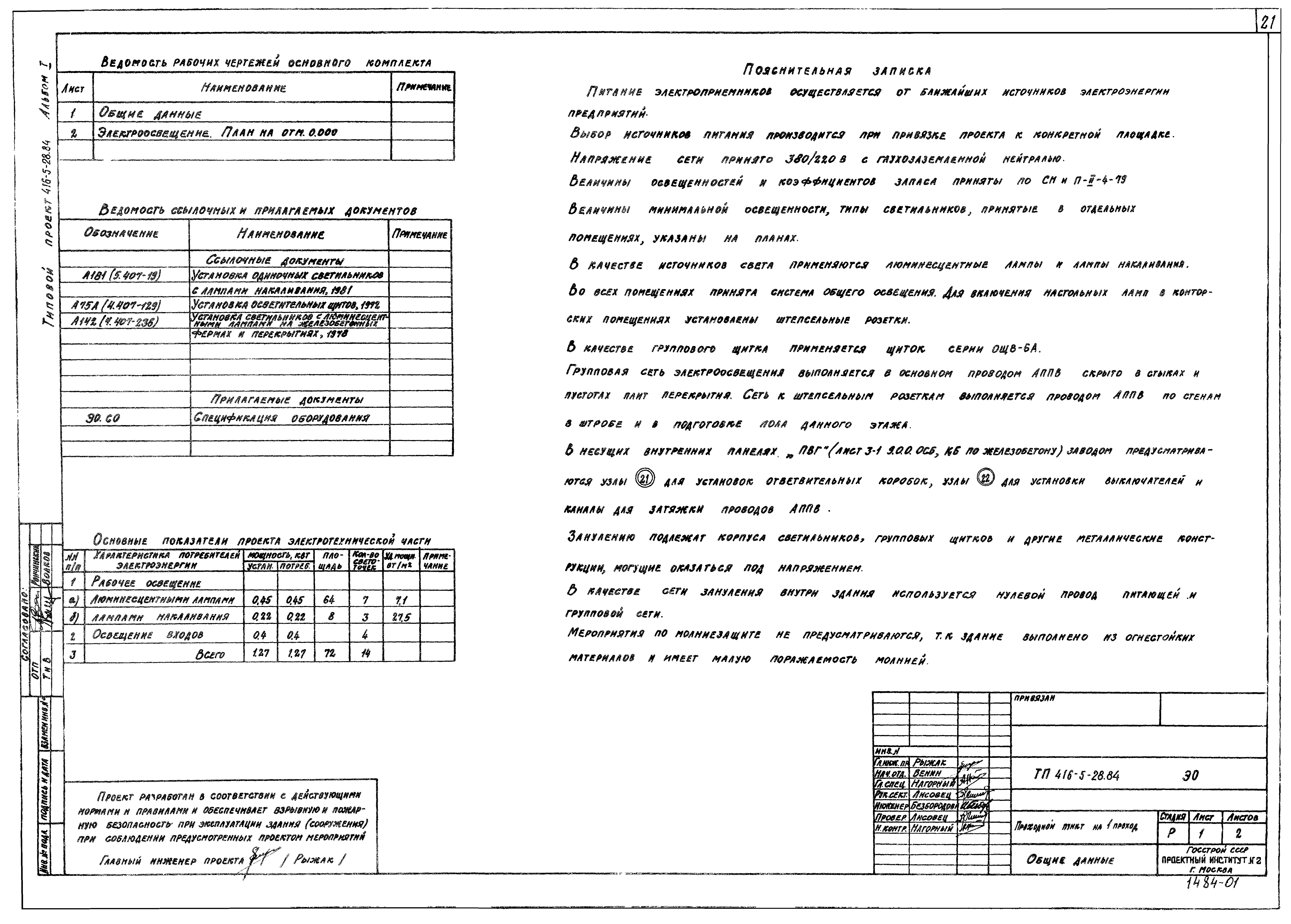 Типовой проект 416-5-28.84