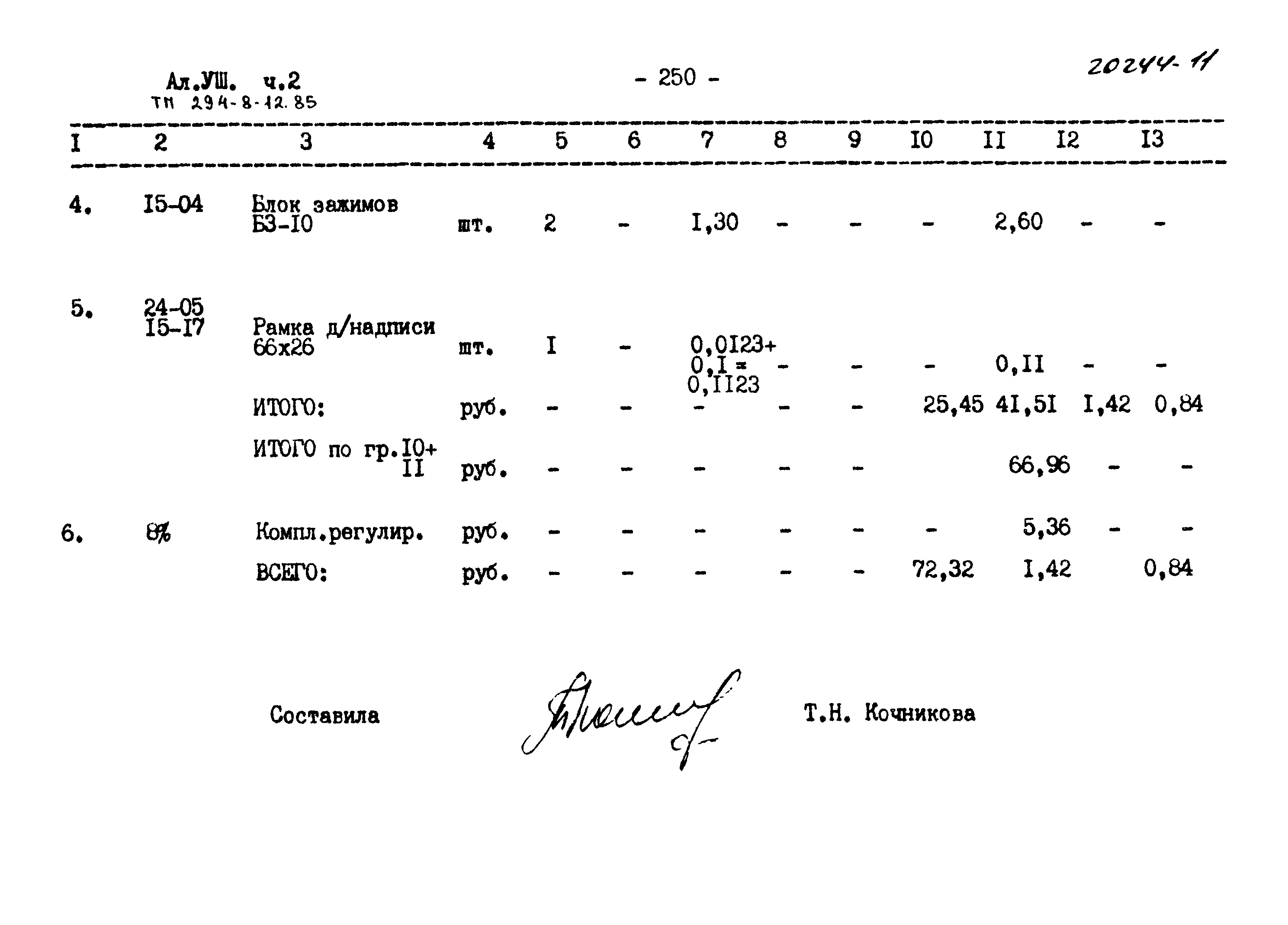 Типовой проект 294-8-12.85