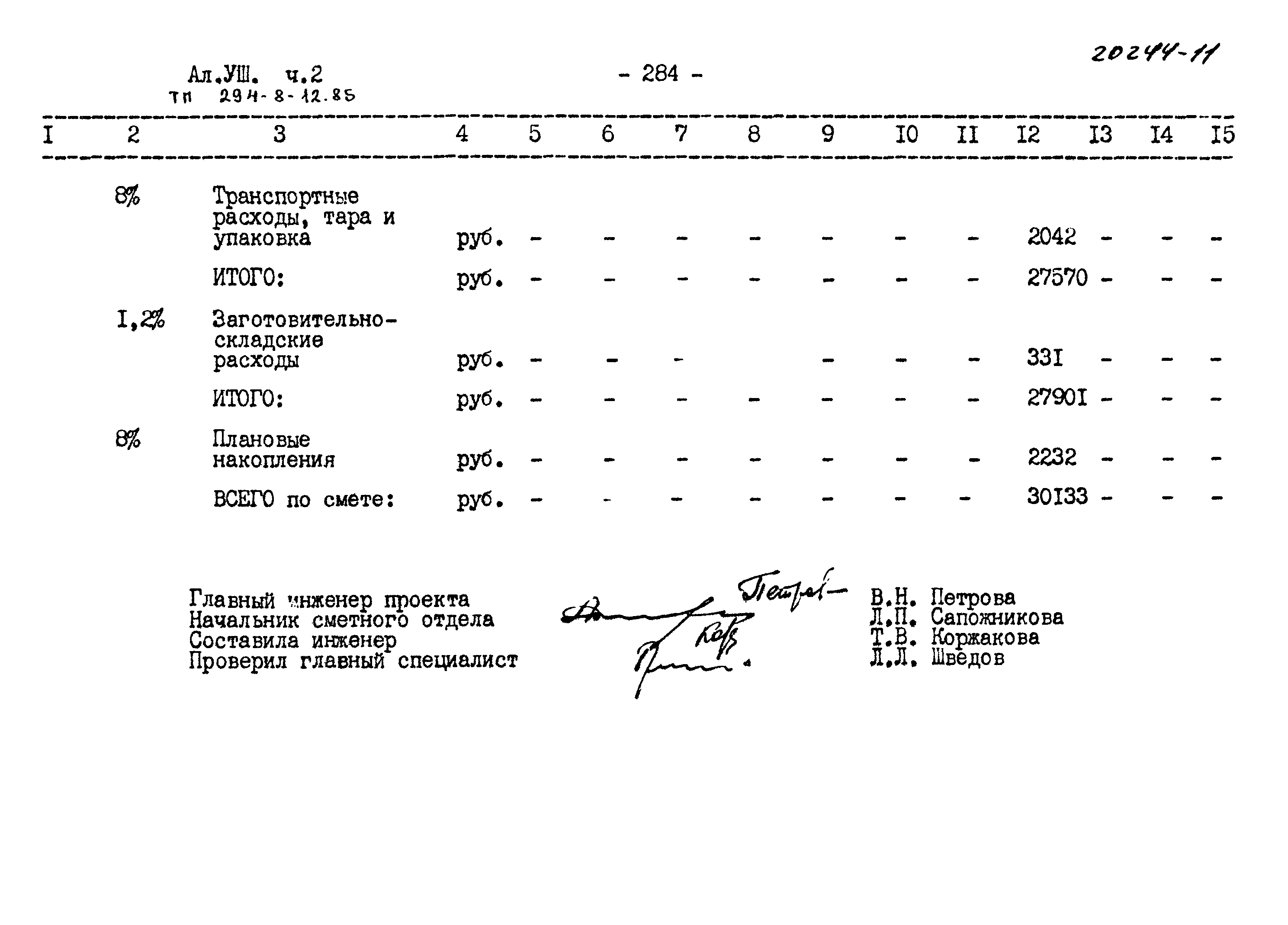 Типовой проект 294-8-12.85