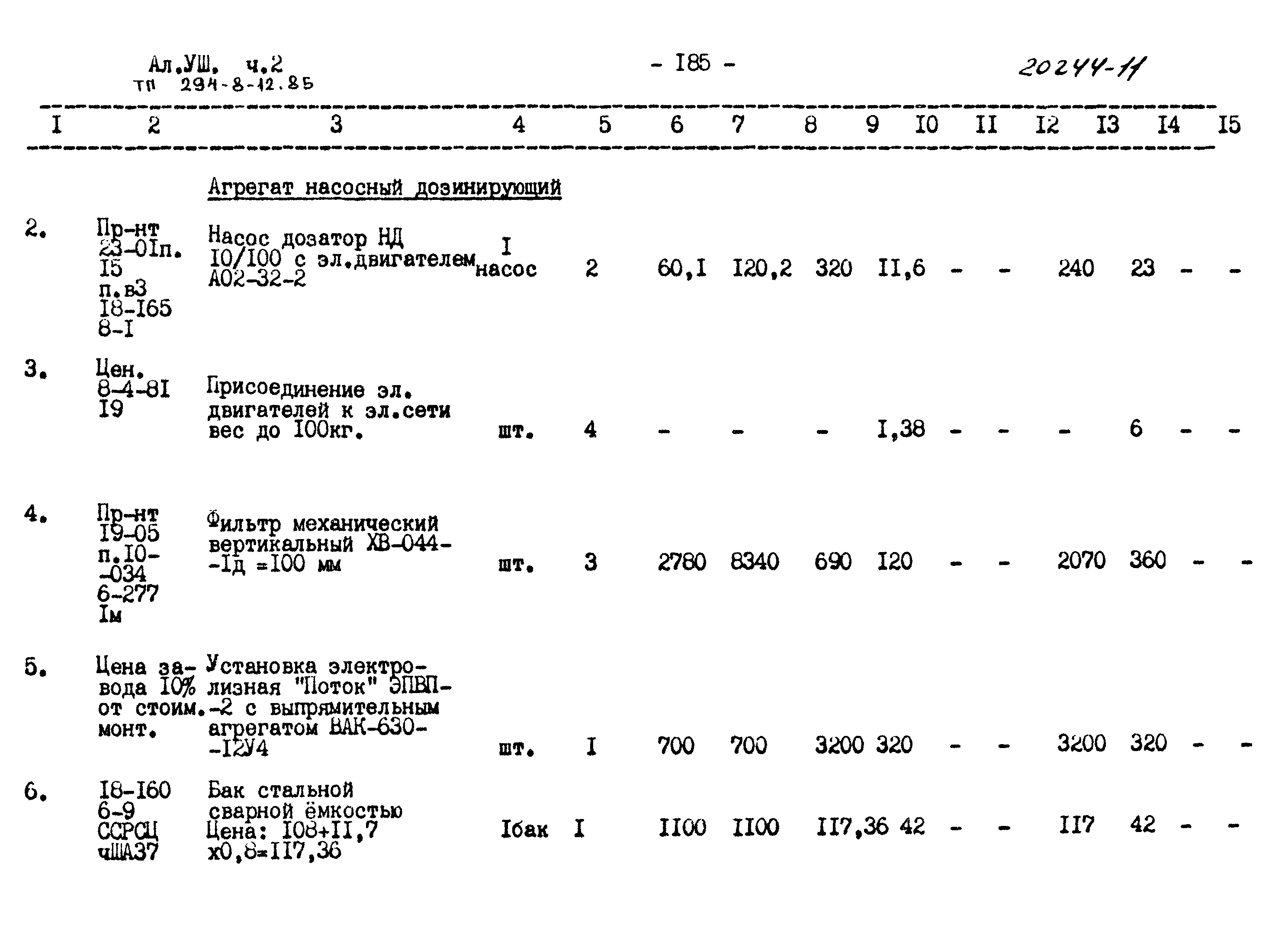 Типовой проект 294-8-12.85