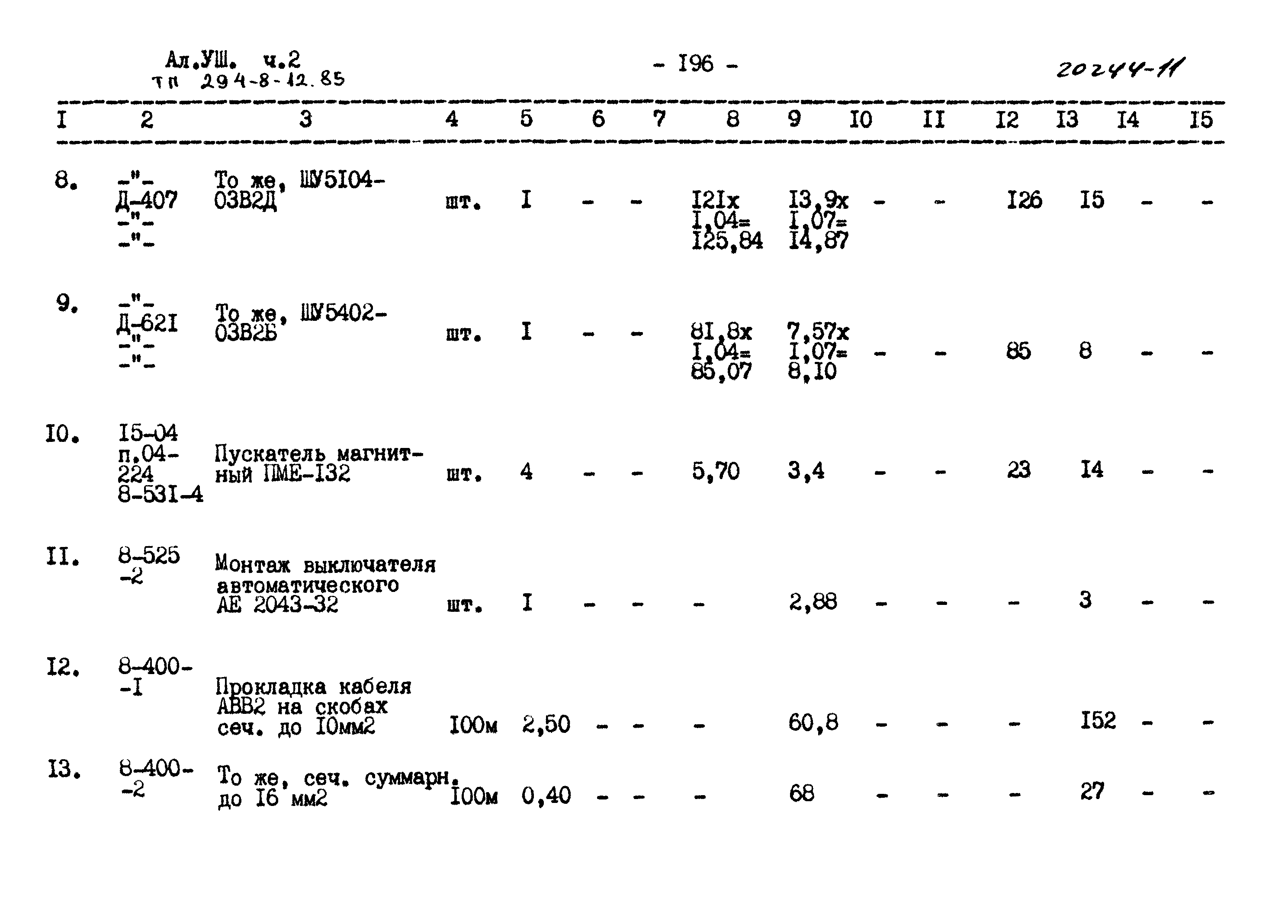 Типовой проект 294-8-12.85