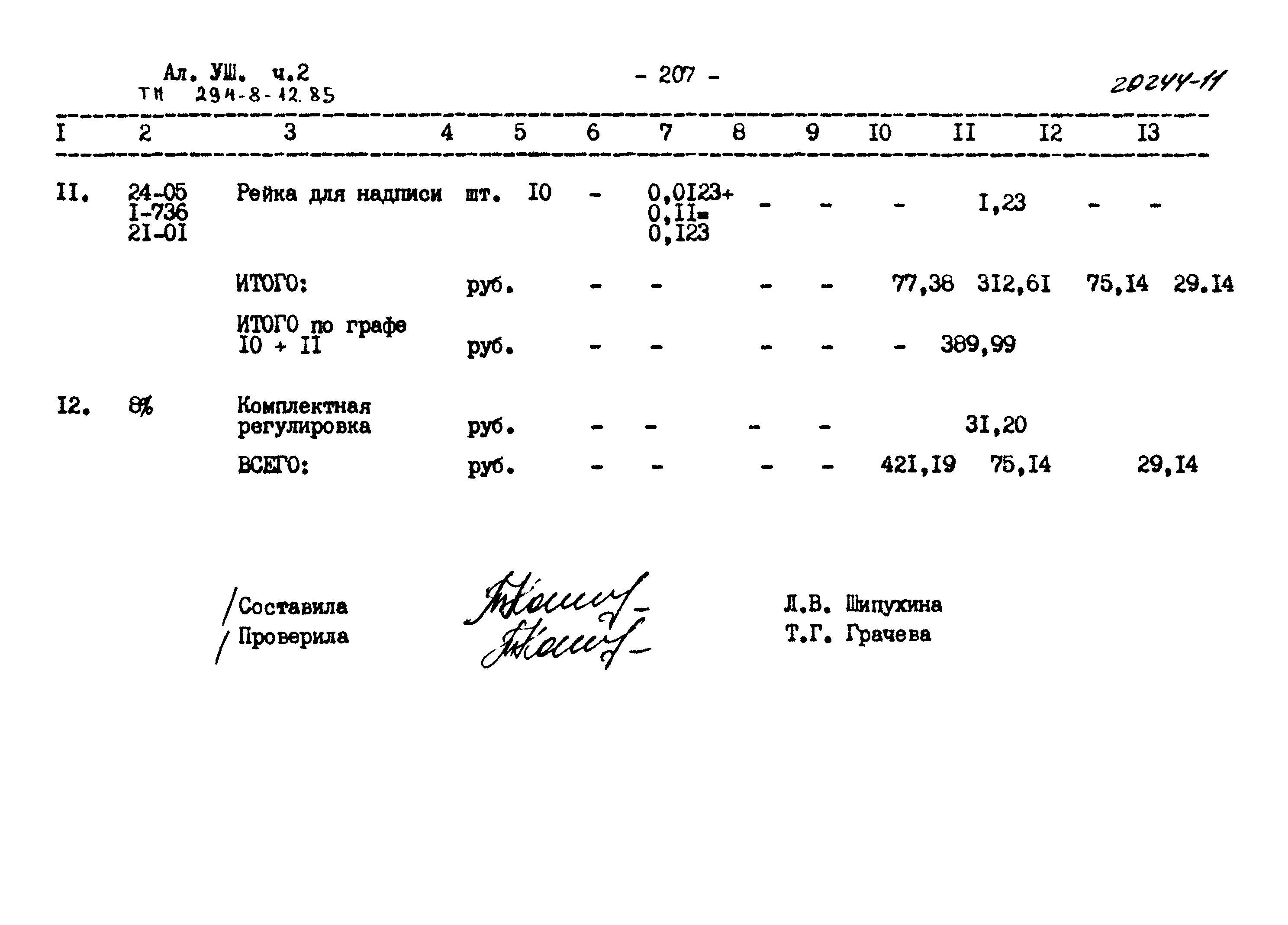 Типовой проект 294-8-12.85