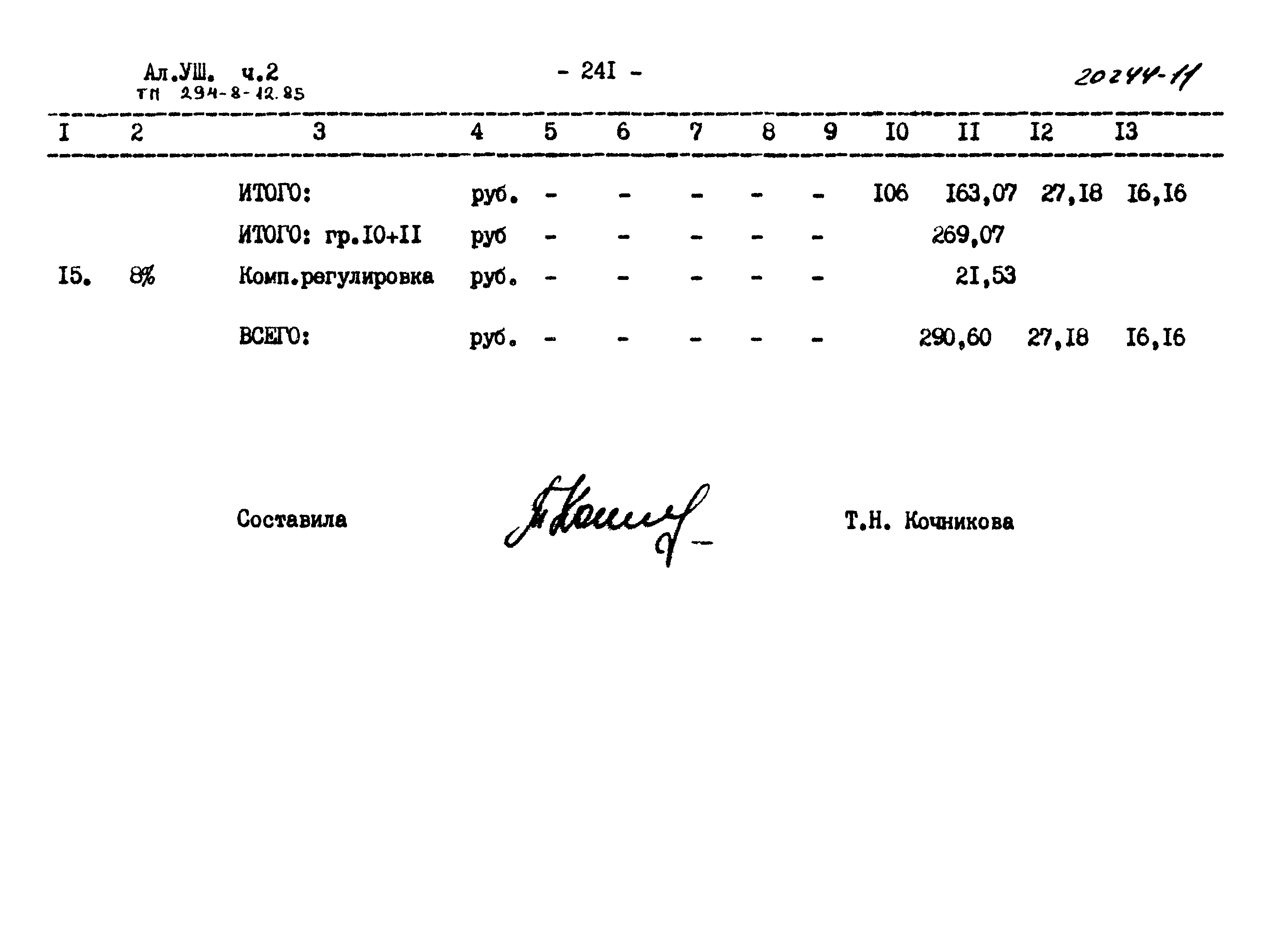 Типовой проект 294-8-12.85