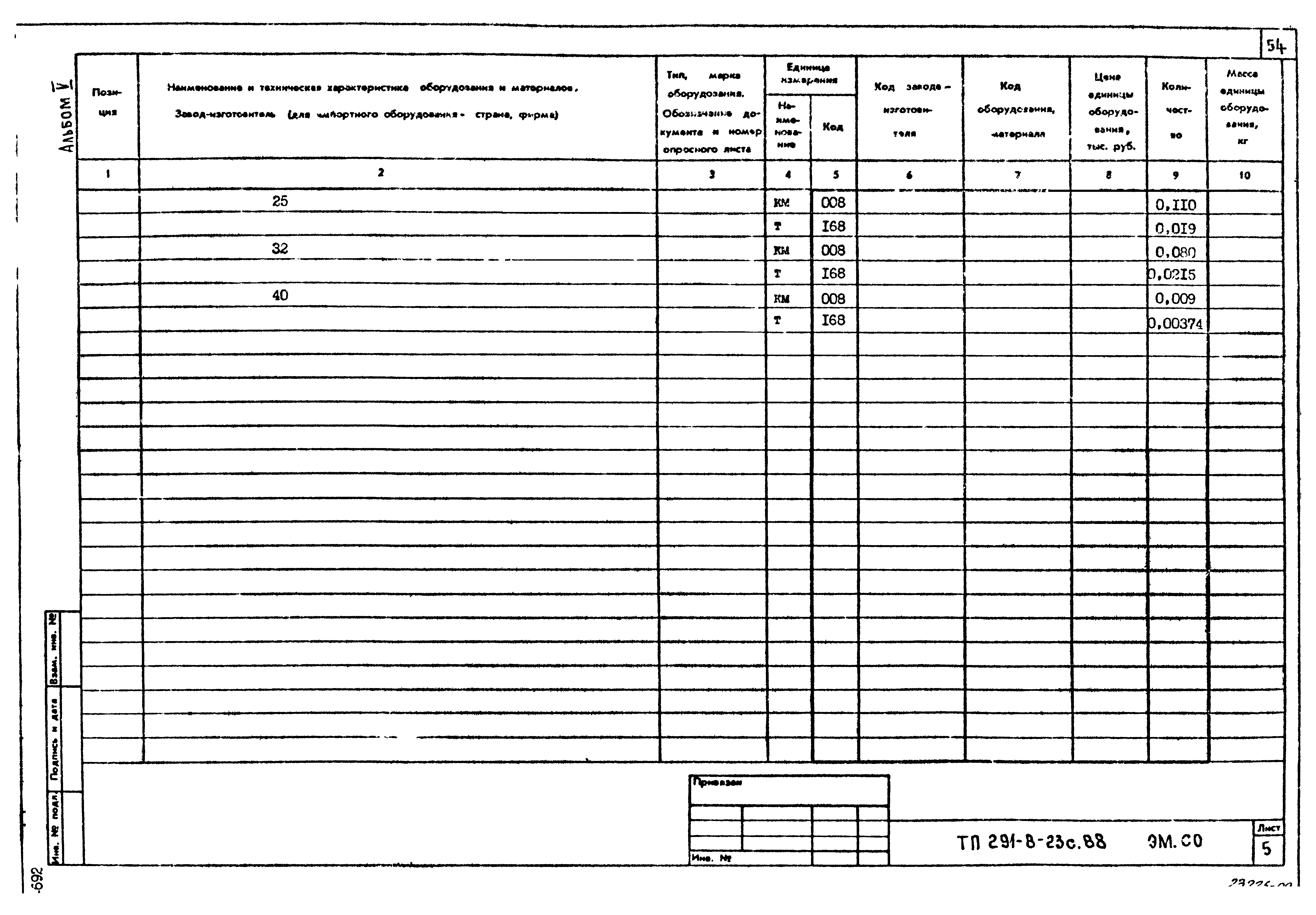 Типовой проект 291-8-23с.88