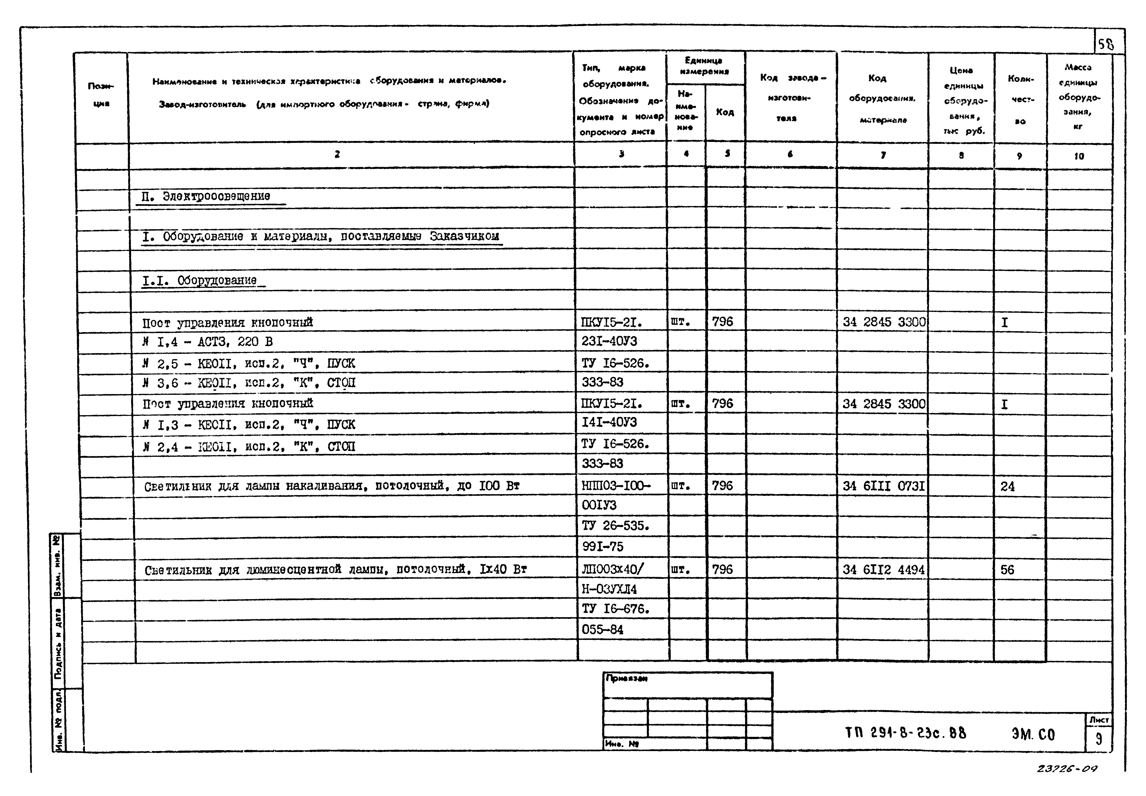 Типовой проект 291-8-23с.88