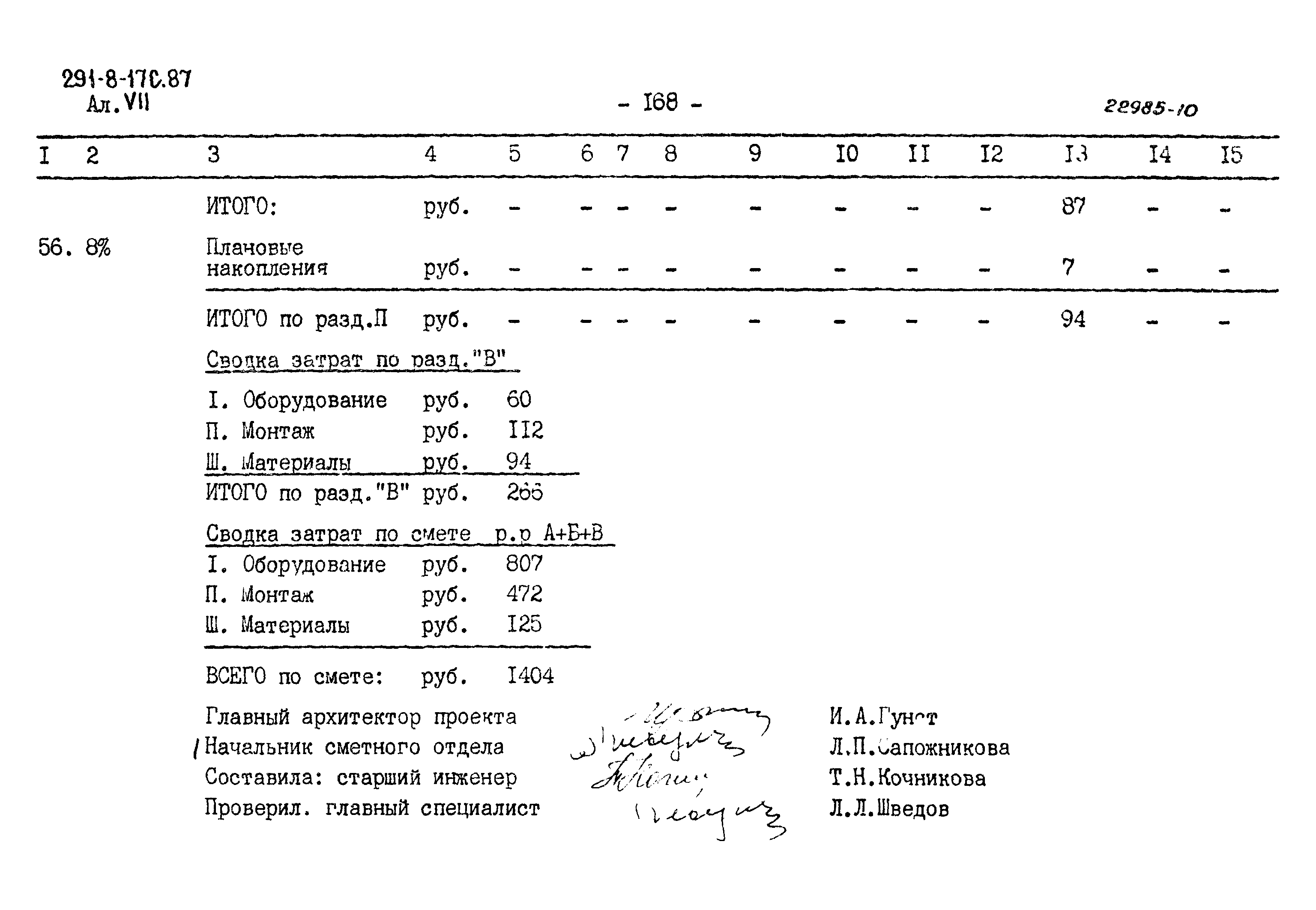 Типовой проект 291-8-17с.87