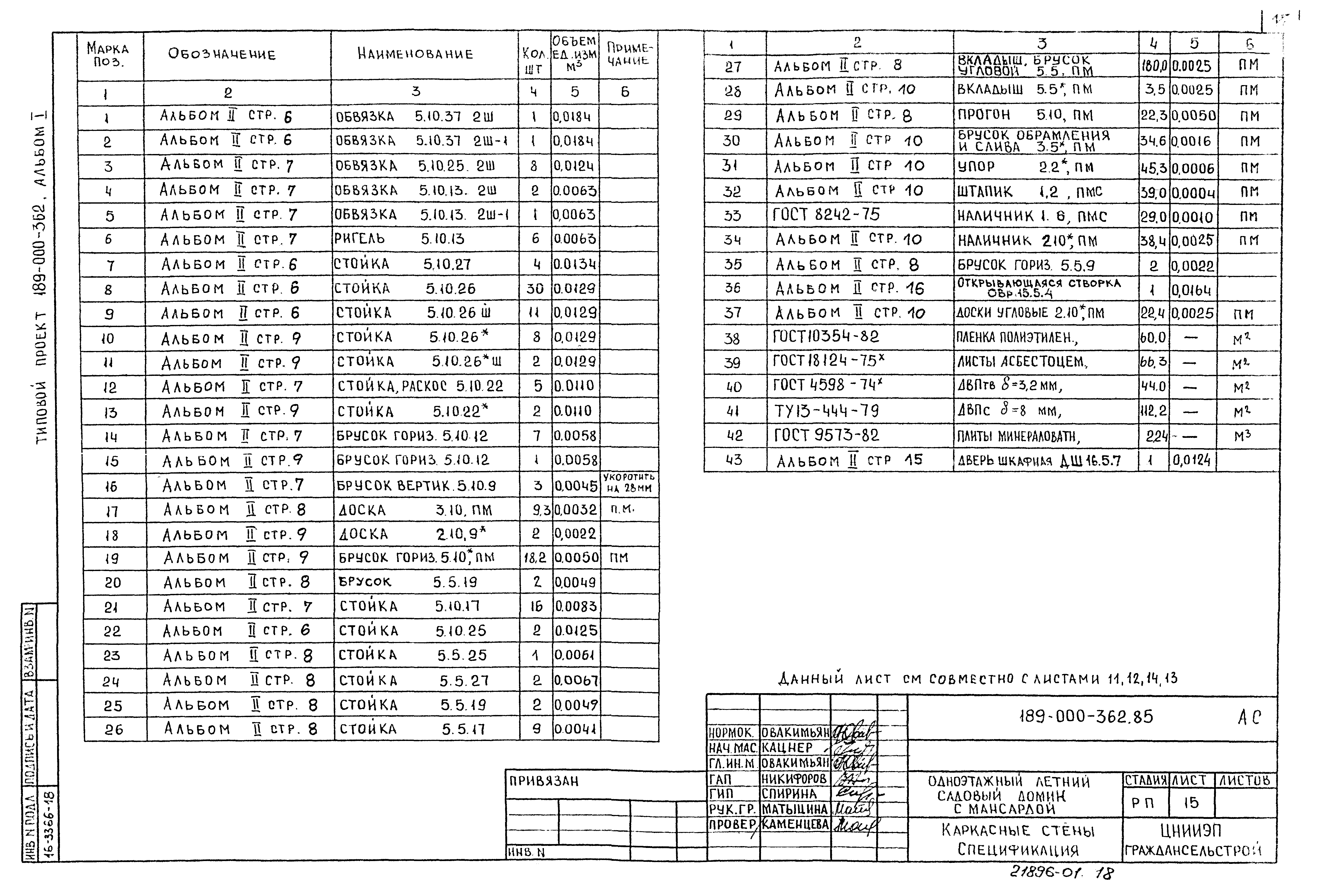 Типовой проект 189-000-362.85