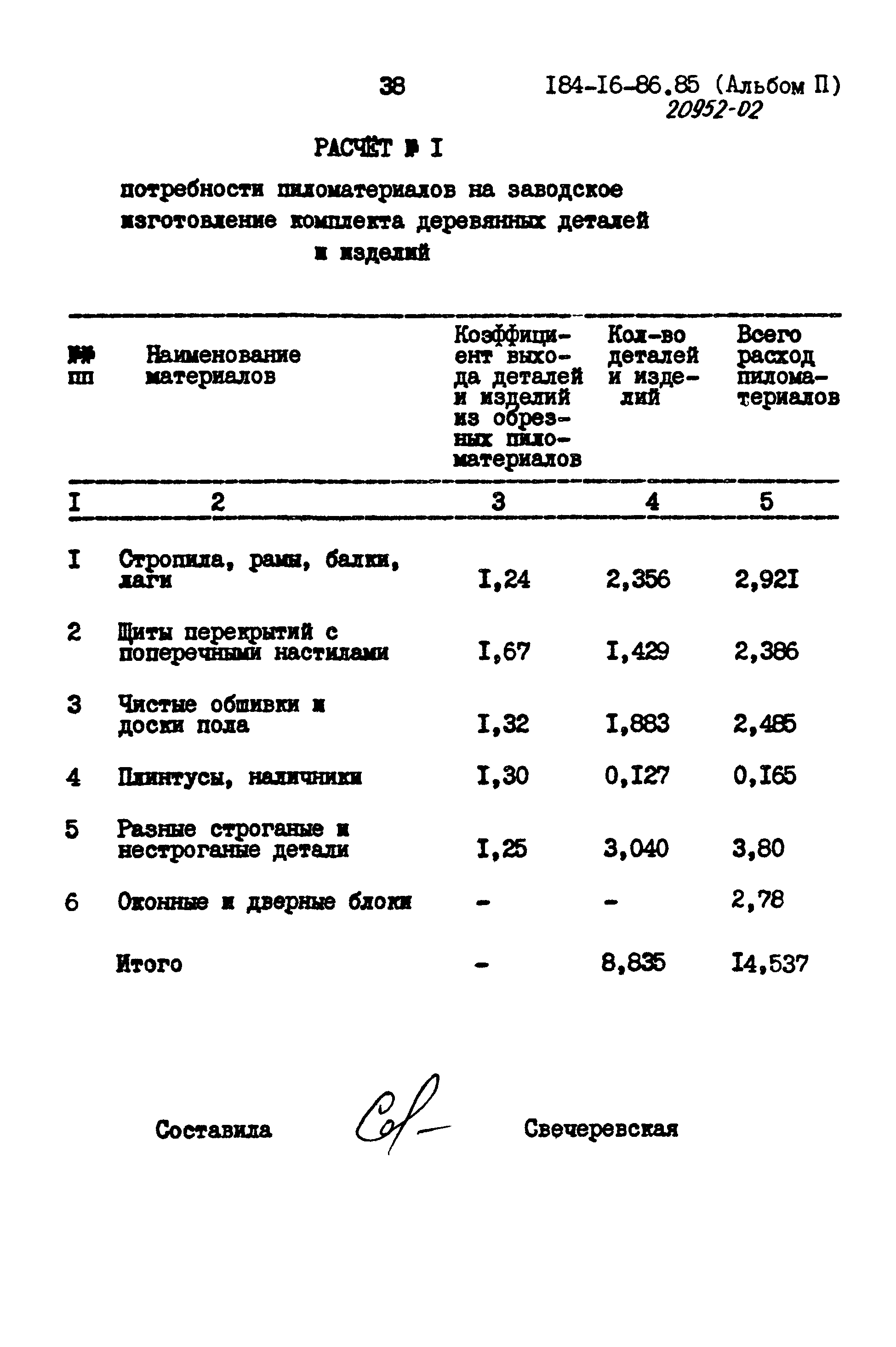 Типовой проект 184-16-86.85