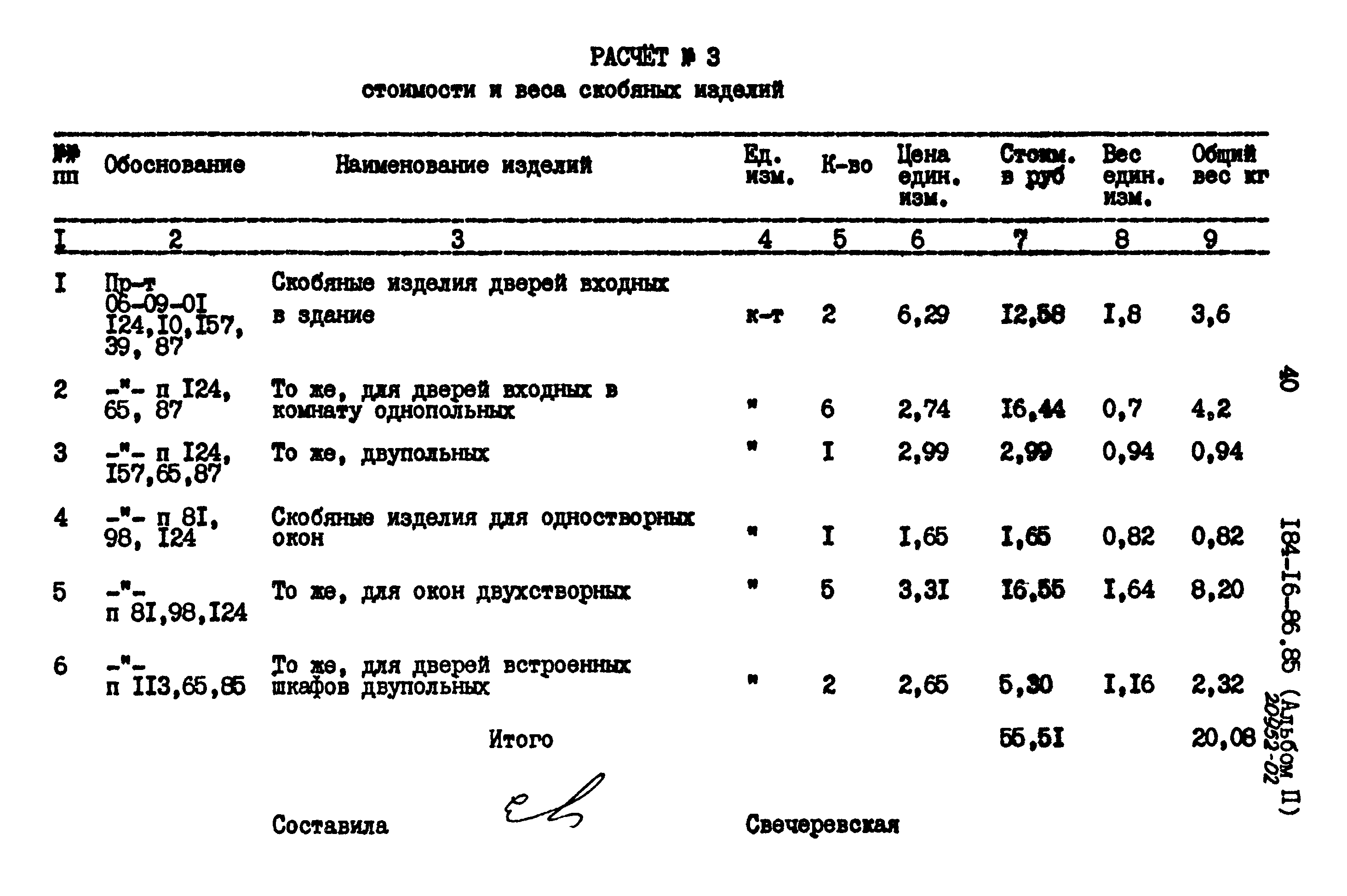 Типовой проект 184-16-86.85