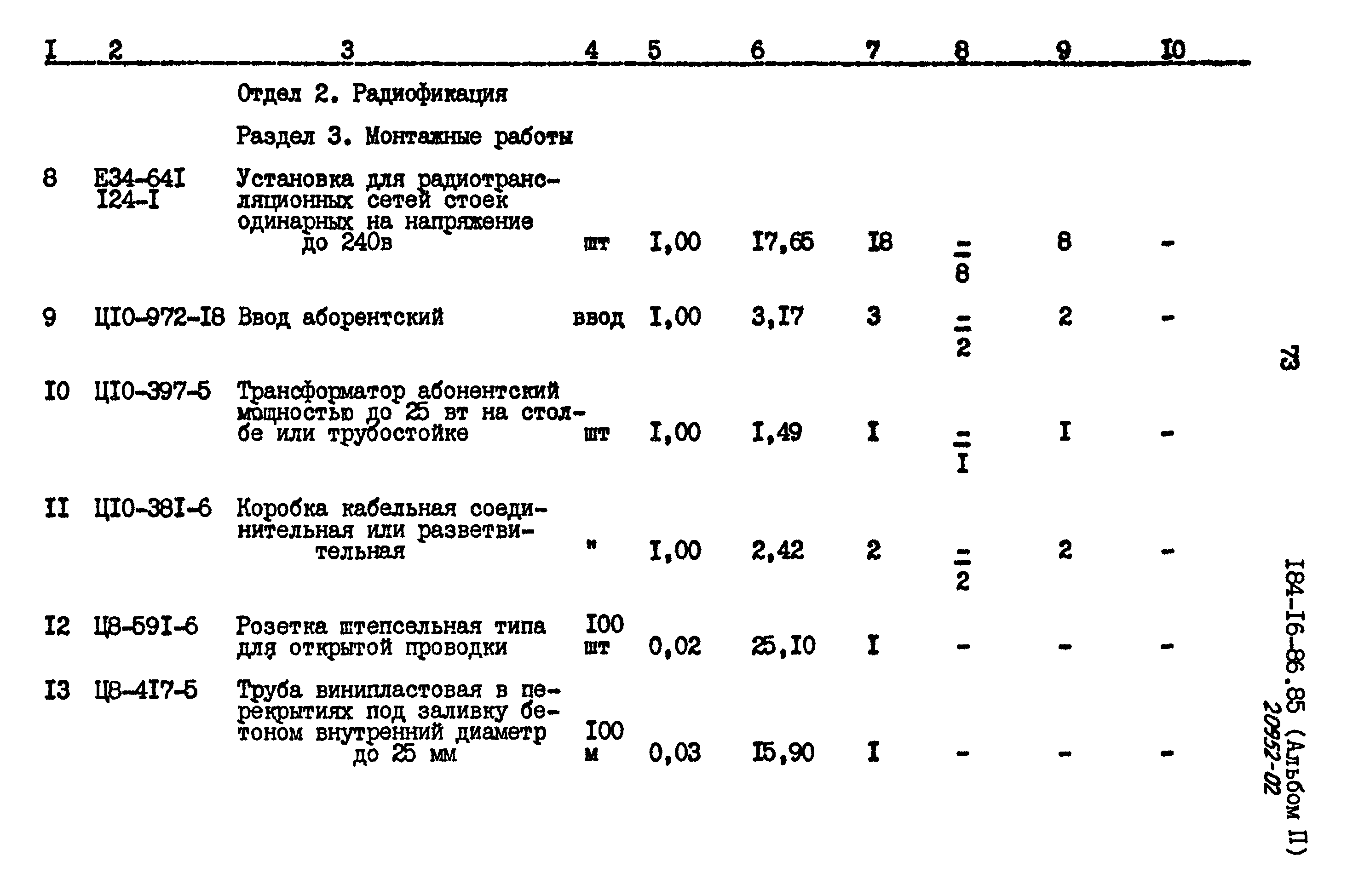 Типовой проект 184-16-86.85