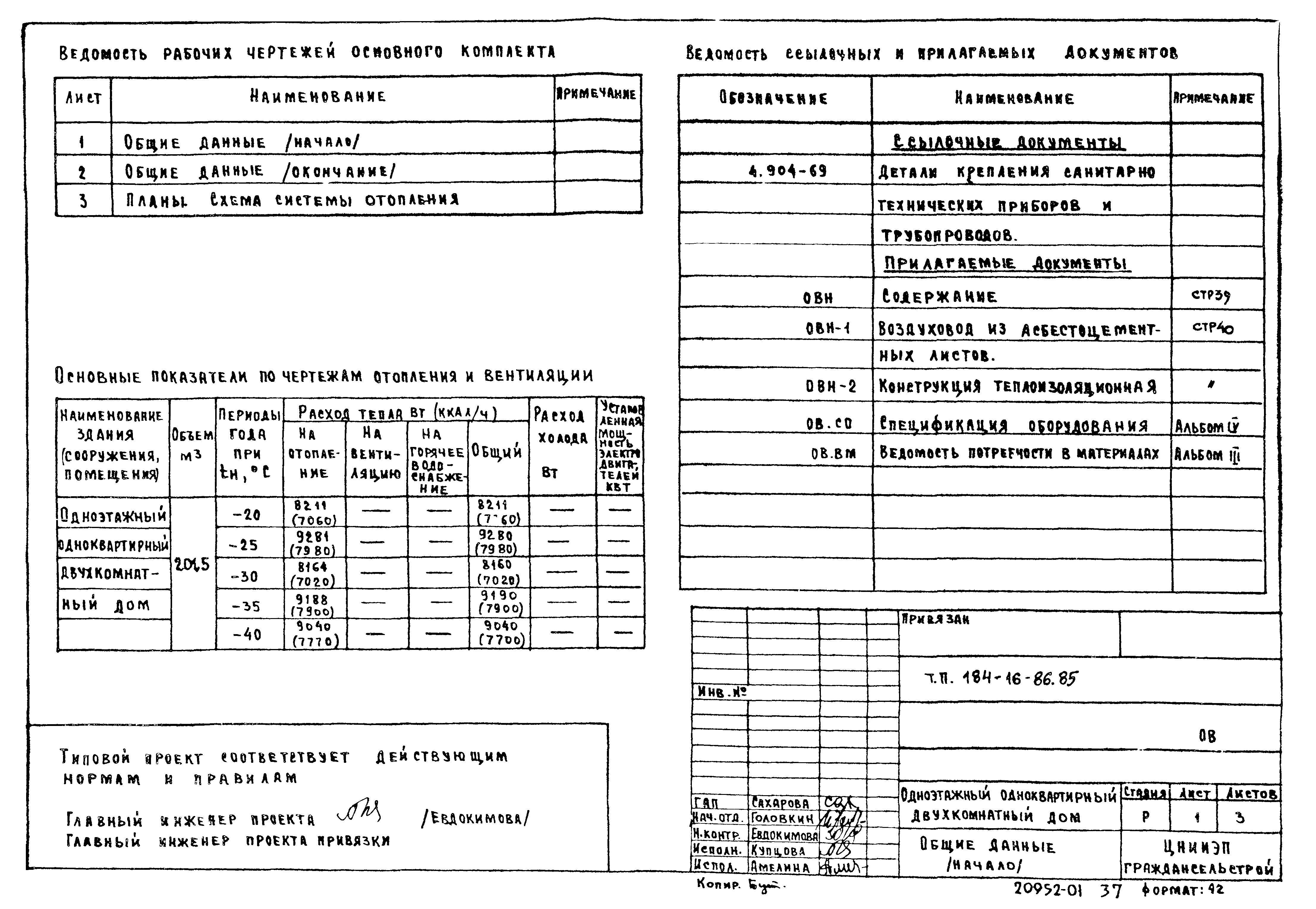 Типовой проект 184-16-86.85