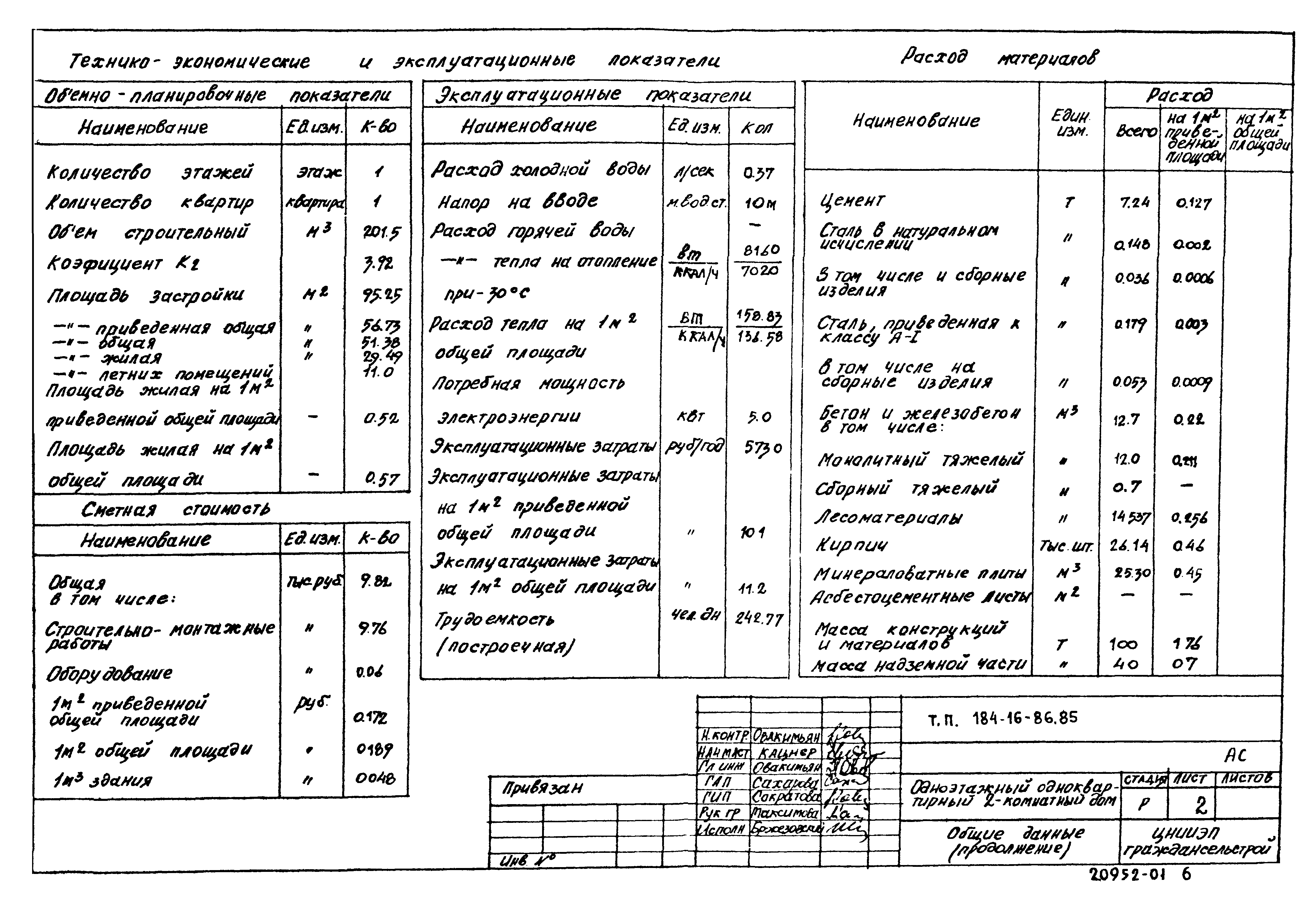 Типовой проект 184-16-86.85