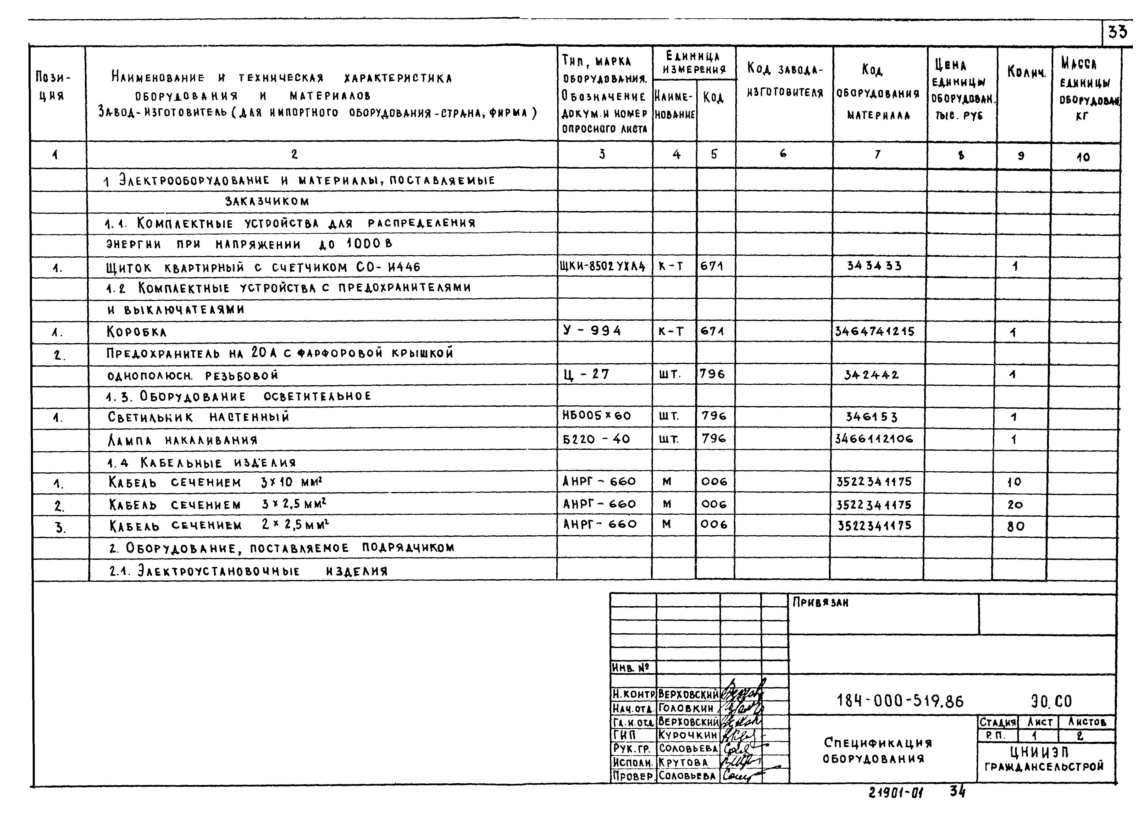 Типовой проект 184-000-519.86