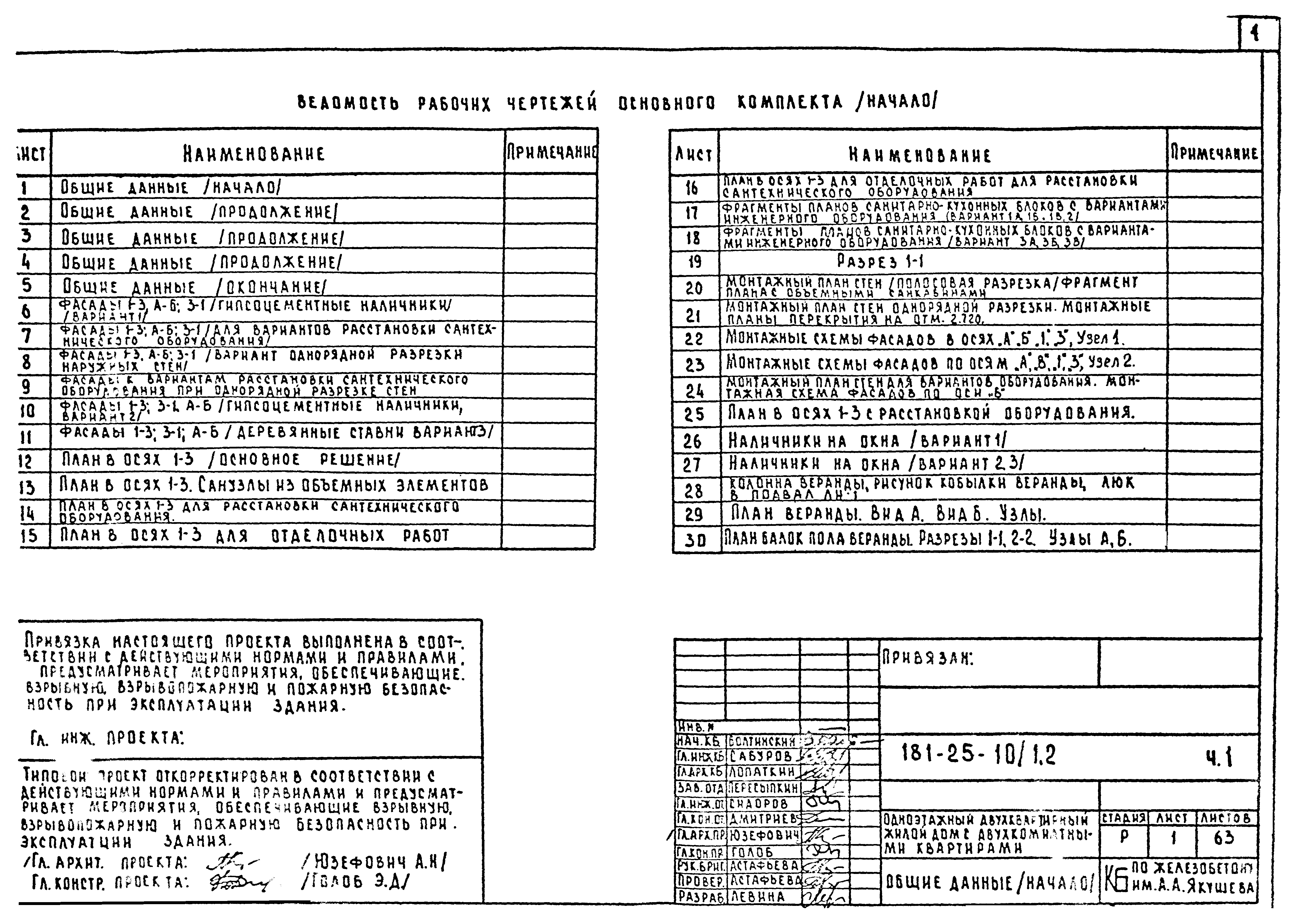 Типовой проект 181-25-10/1.2