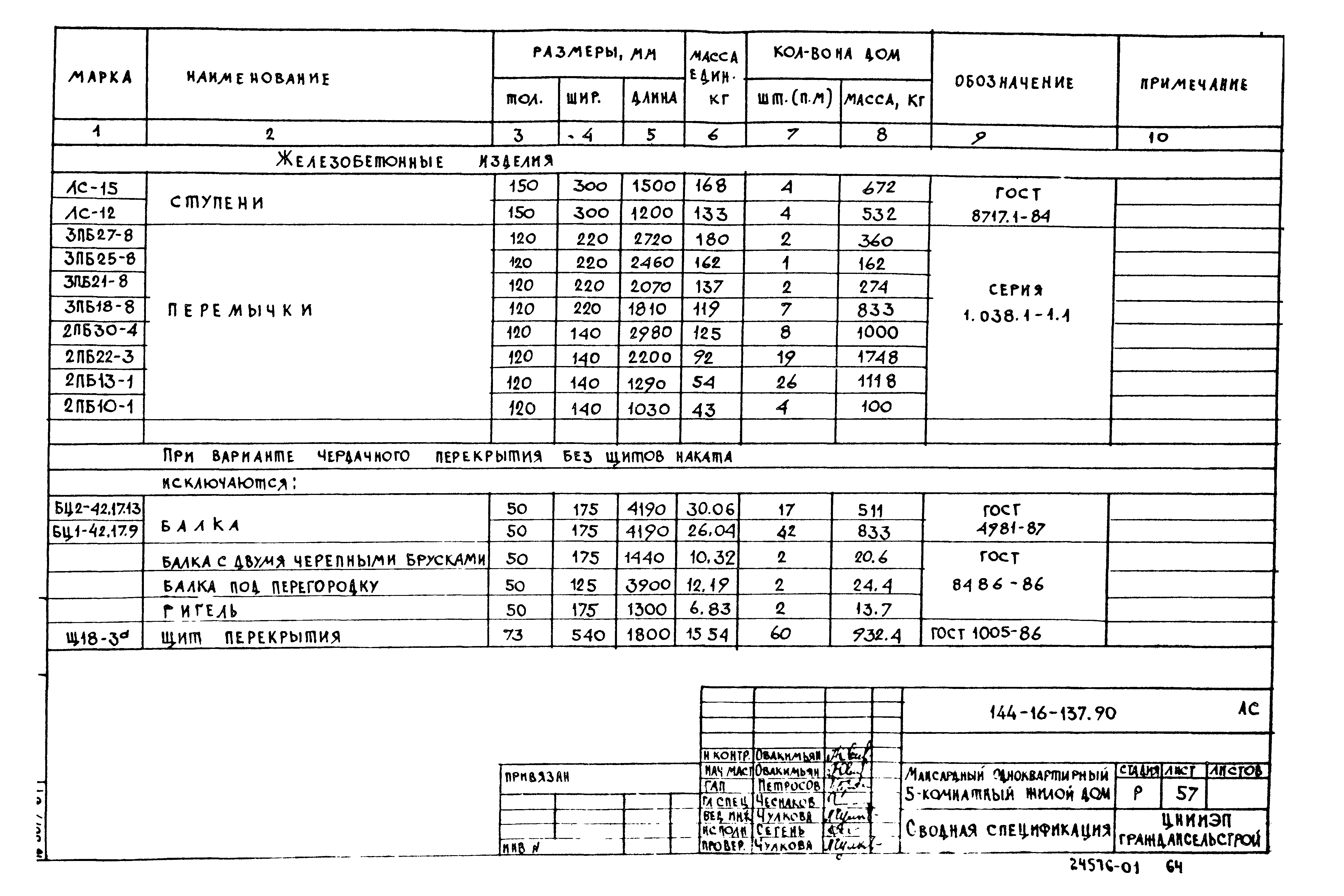 Типовой проект 144-16-137.90