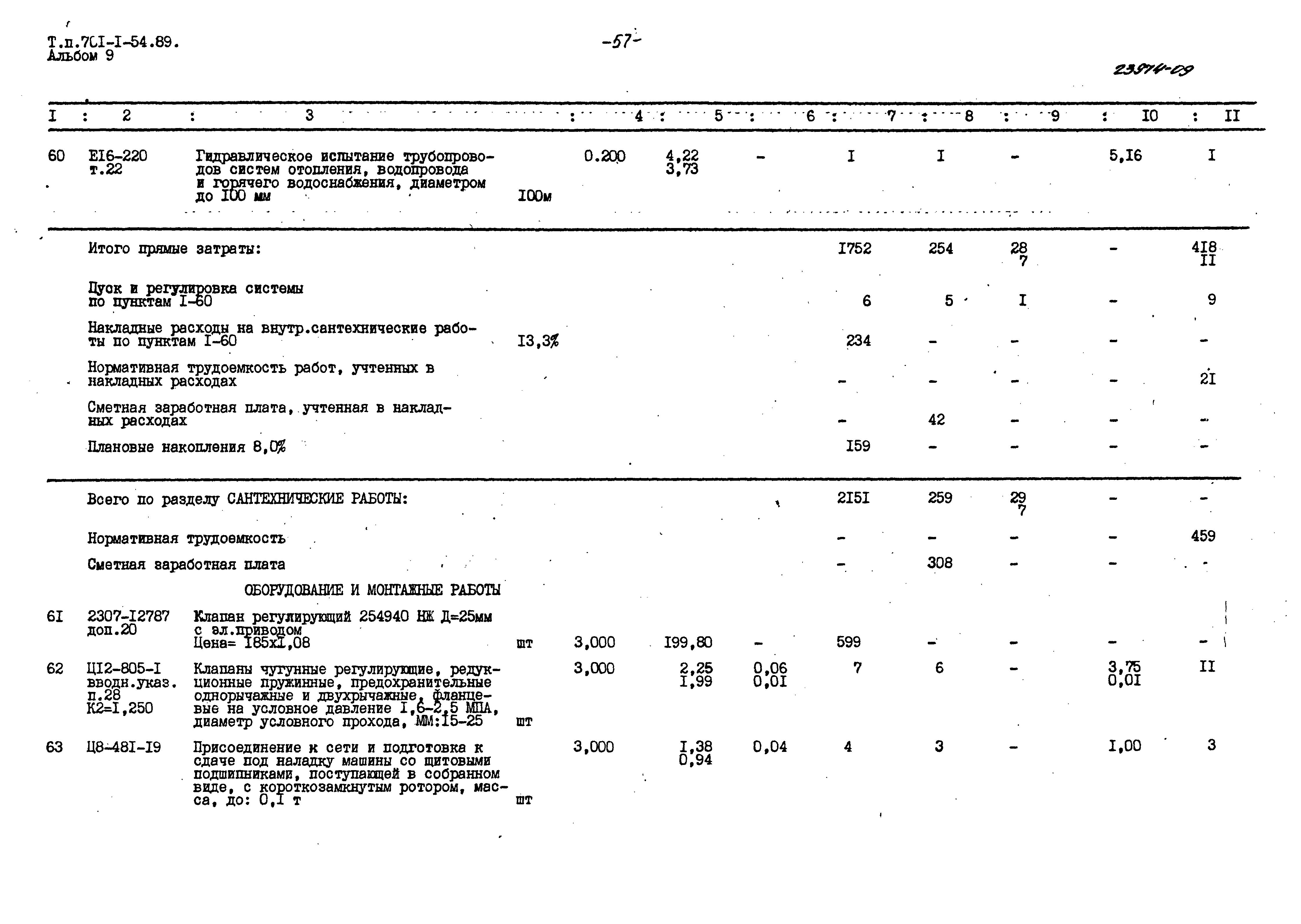 Типовой проект 701-1-54.89