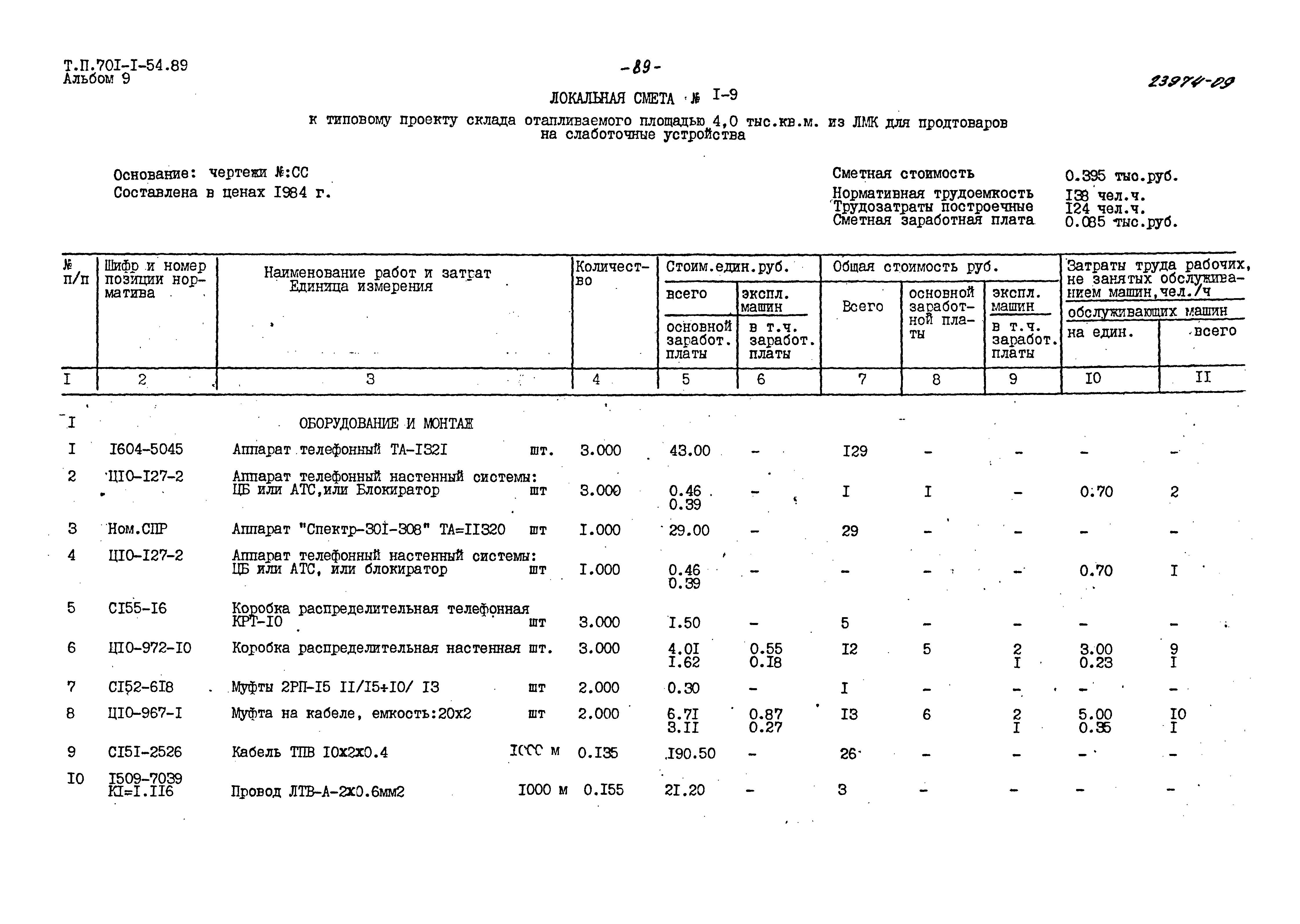 Типовой проект 701-1-54.89