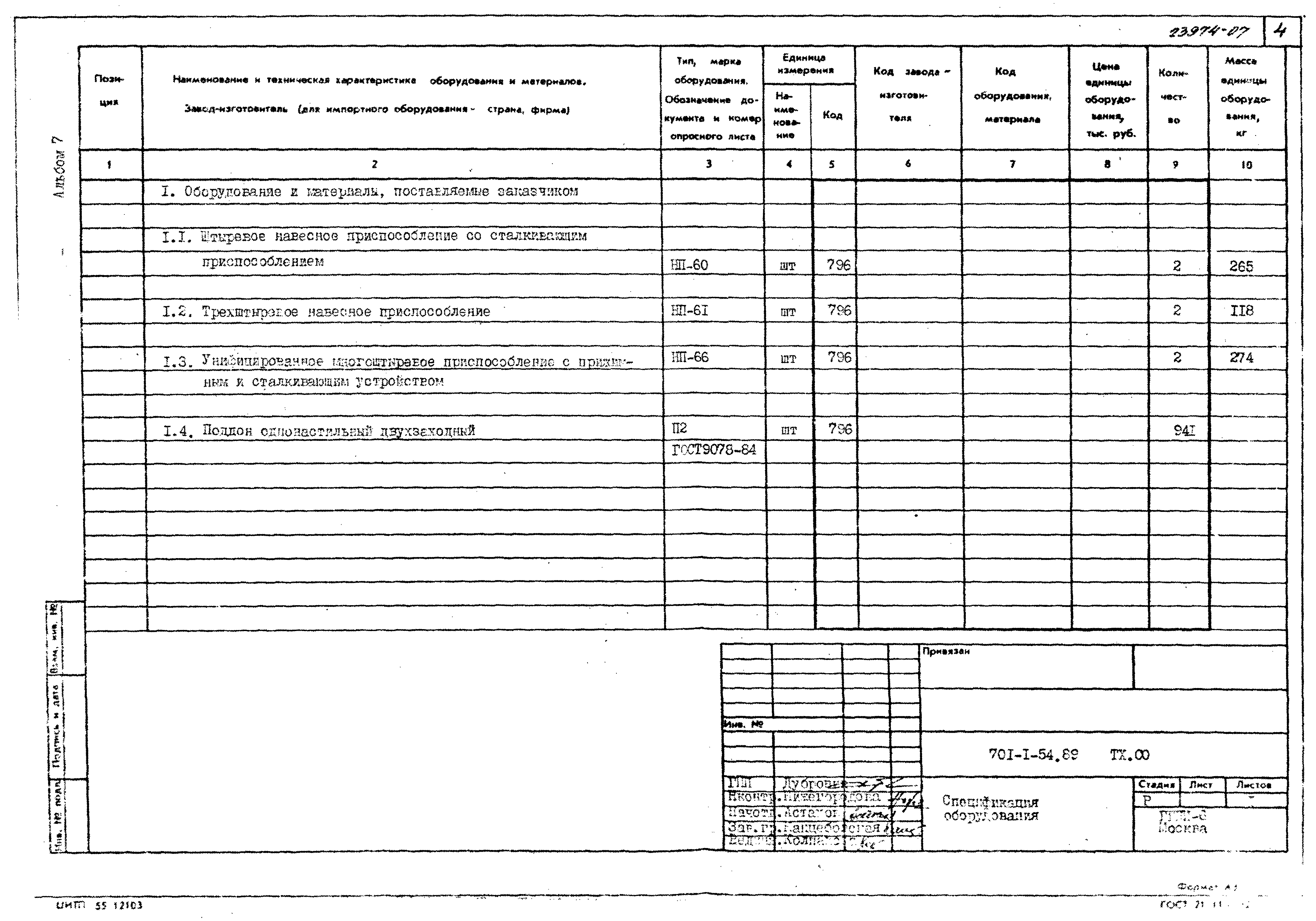 Типовой проект 701-1-54.89