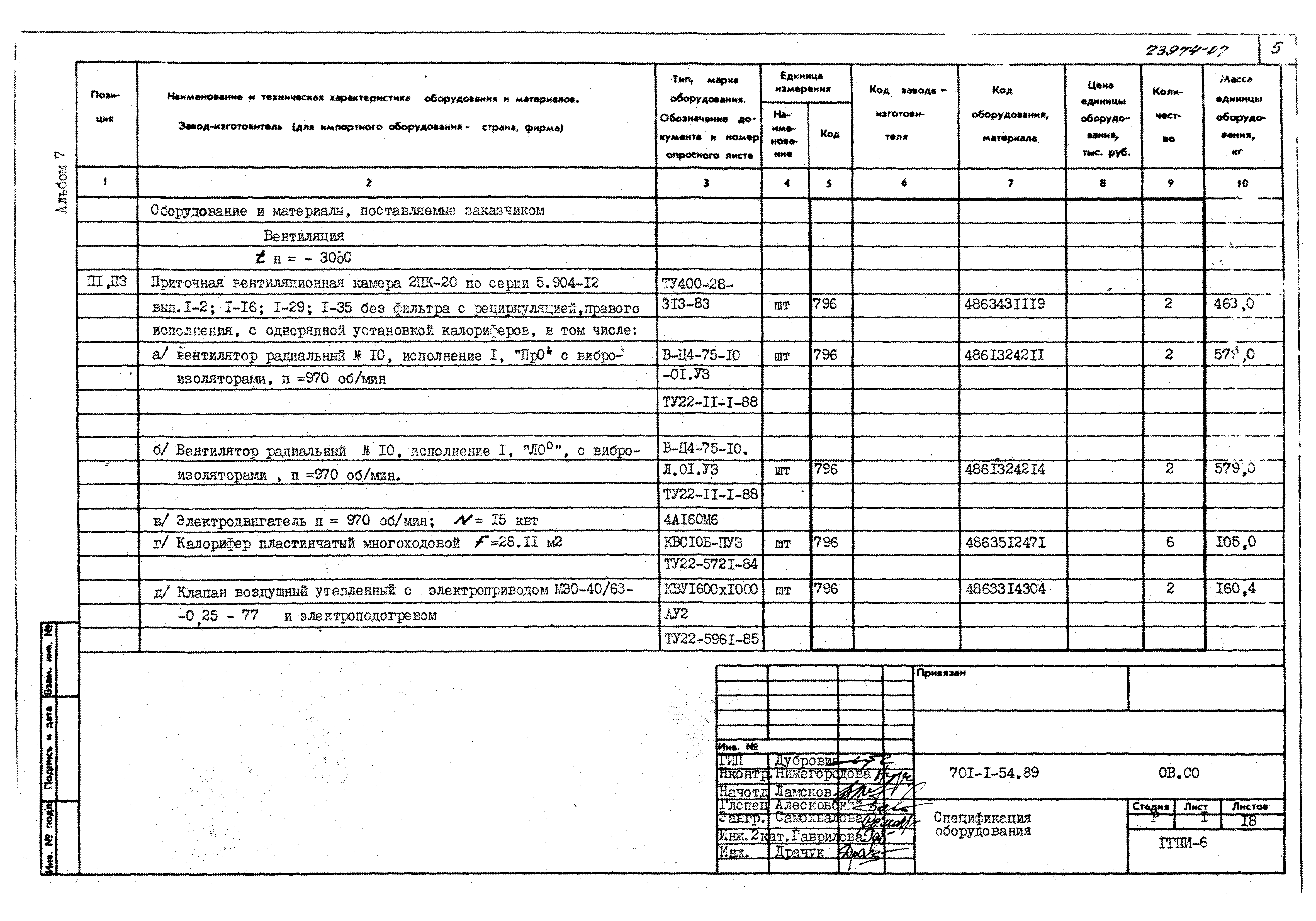 Типовой проект 701-1-54.89