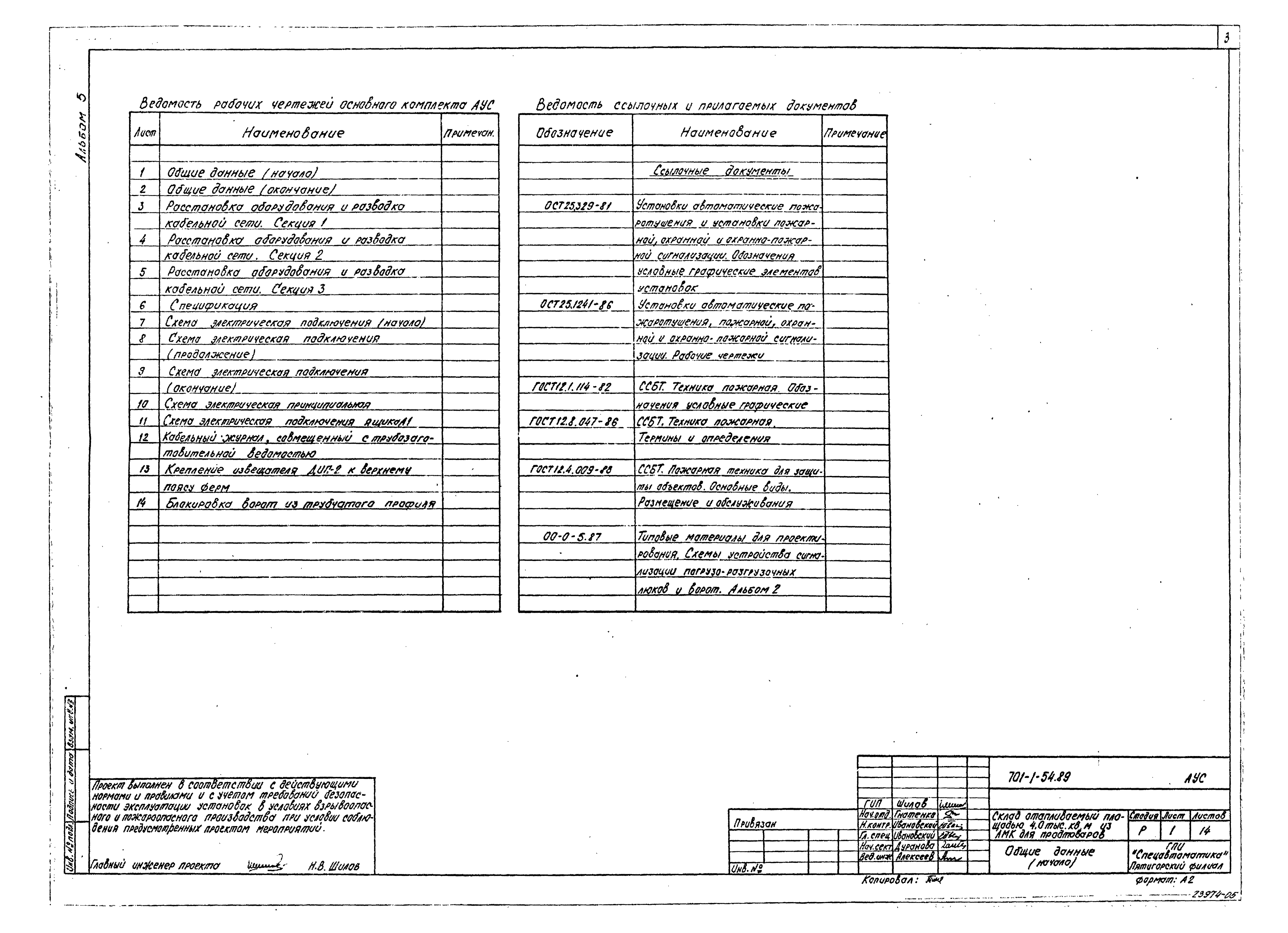 Типовой проект 701-1-54.89