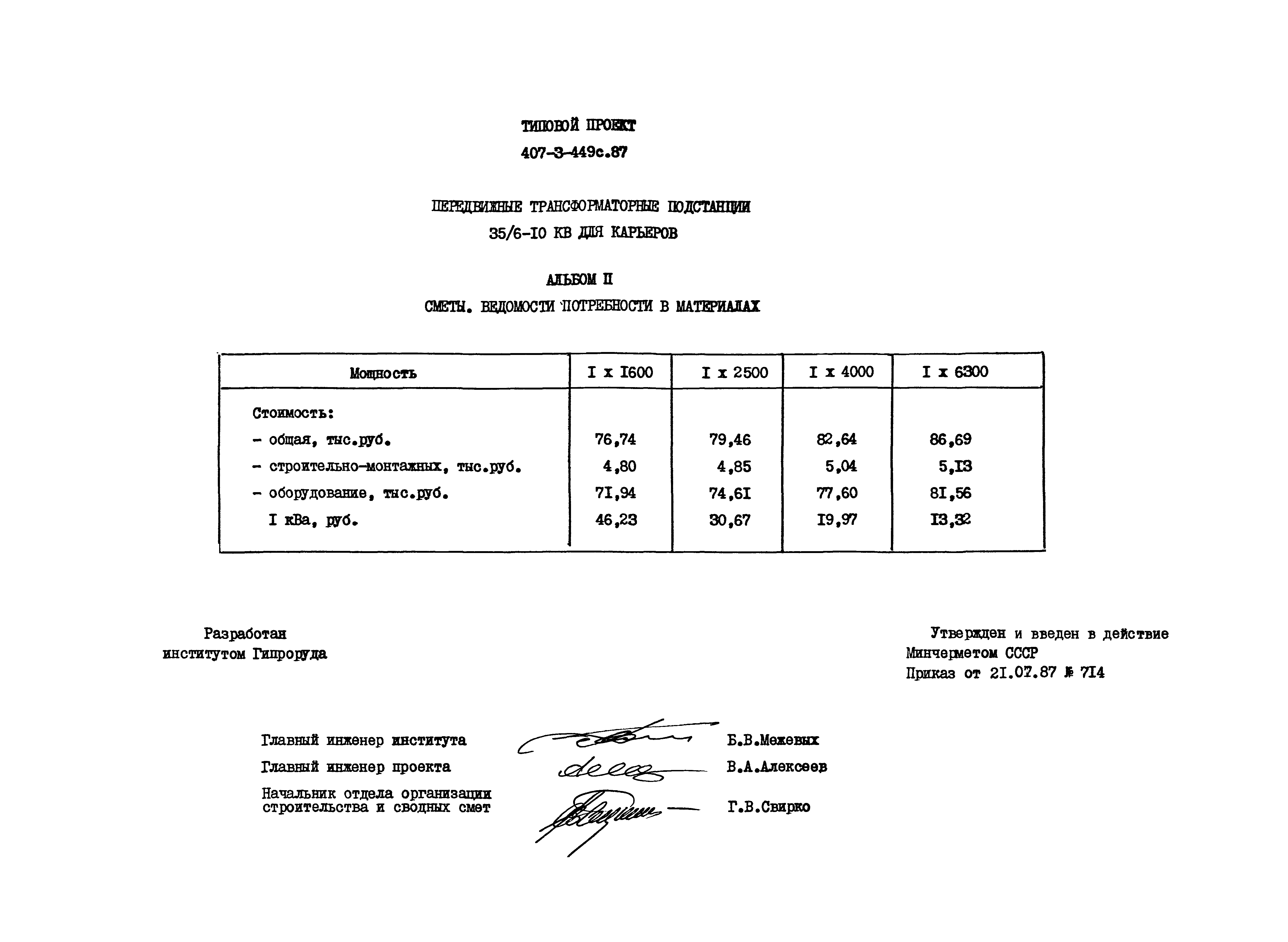 Типовой проект 407-3-449с.87