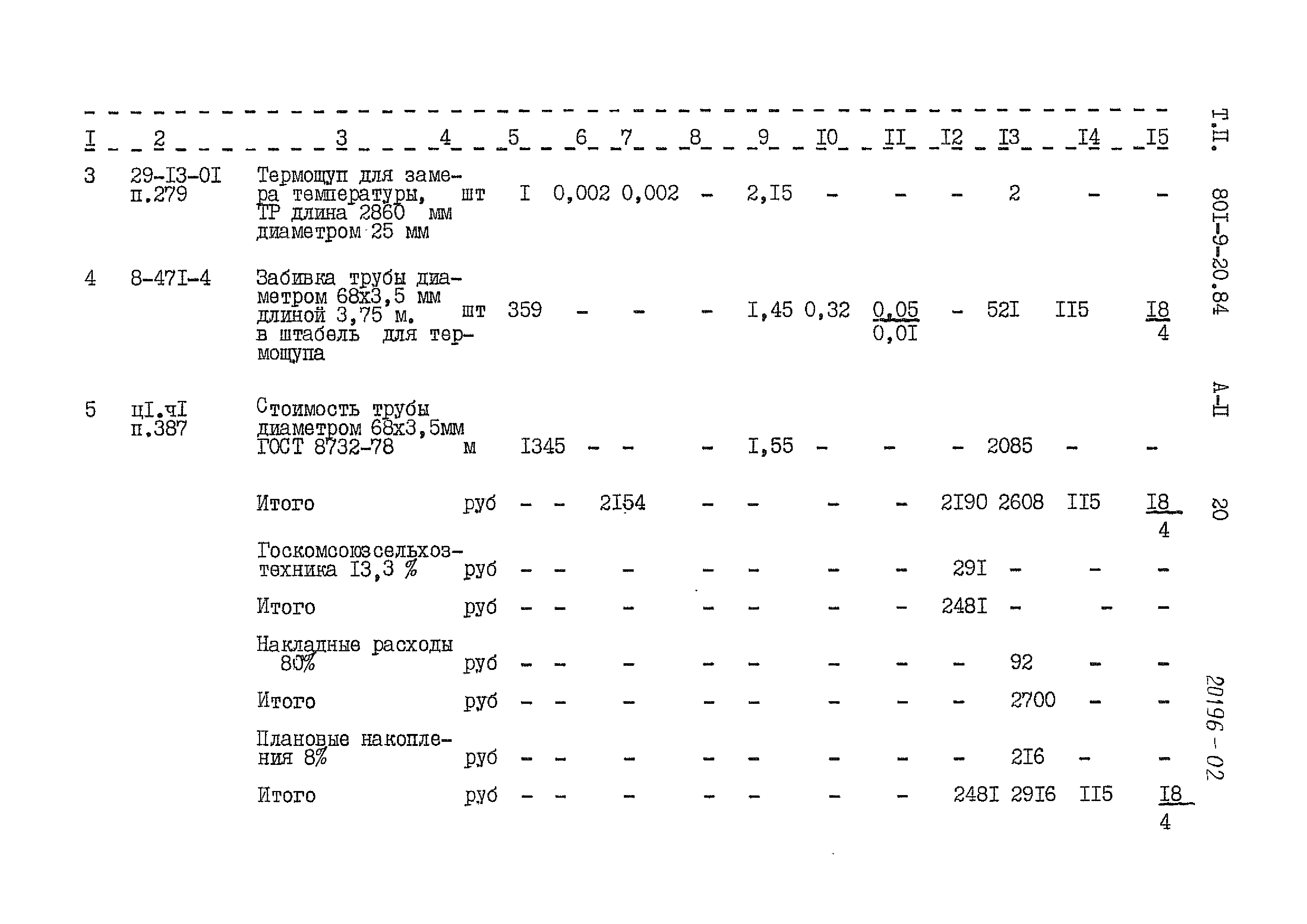 Типовой проект 801-9-20.84