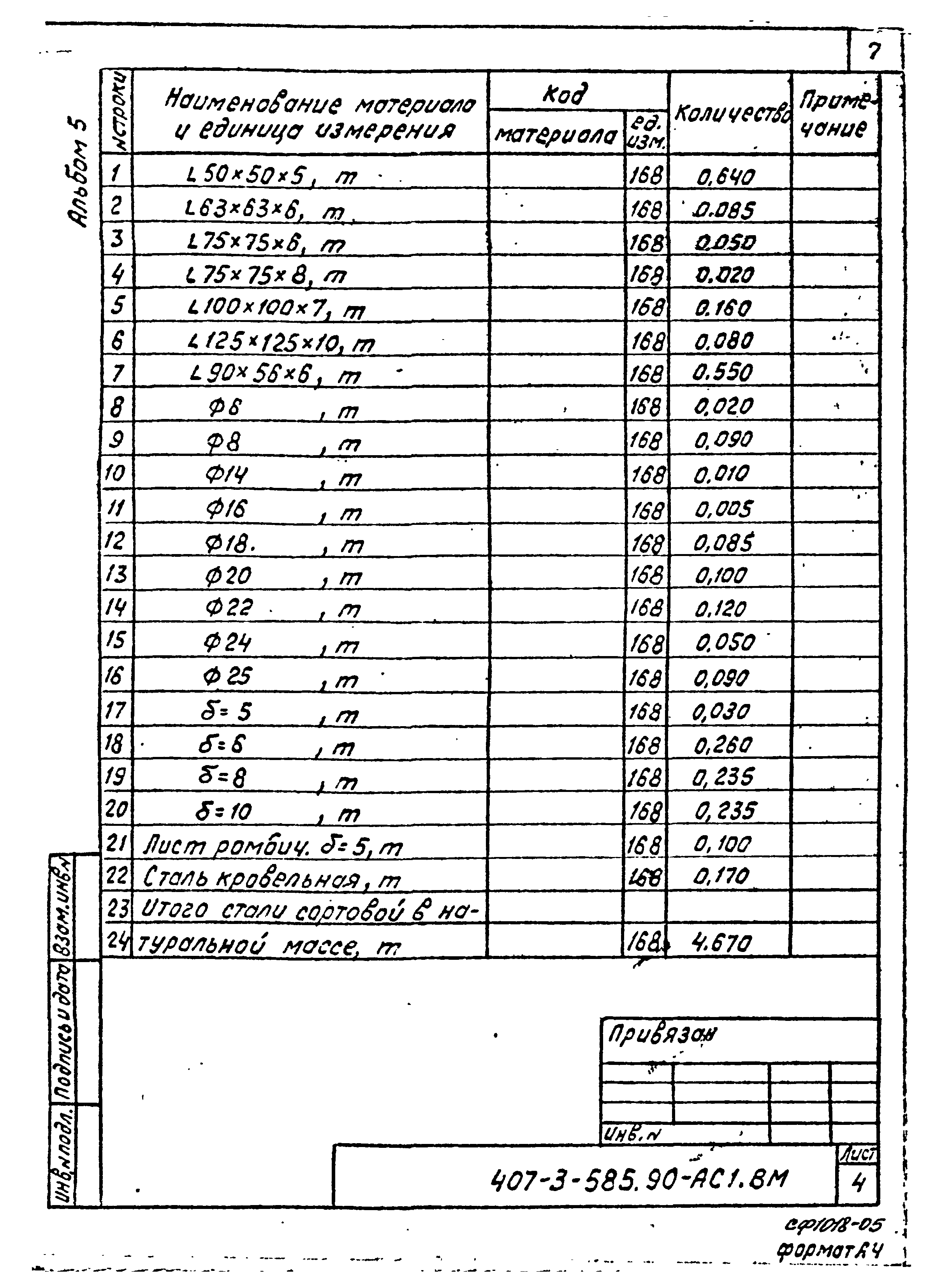 Типовой проект 407-3-585.90